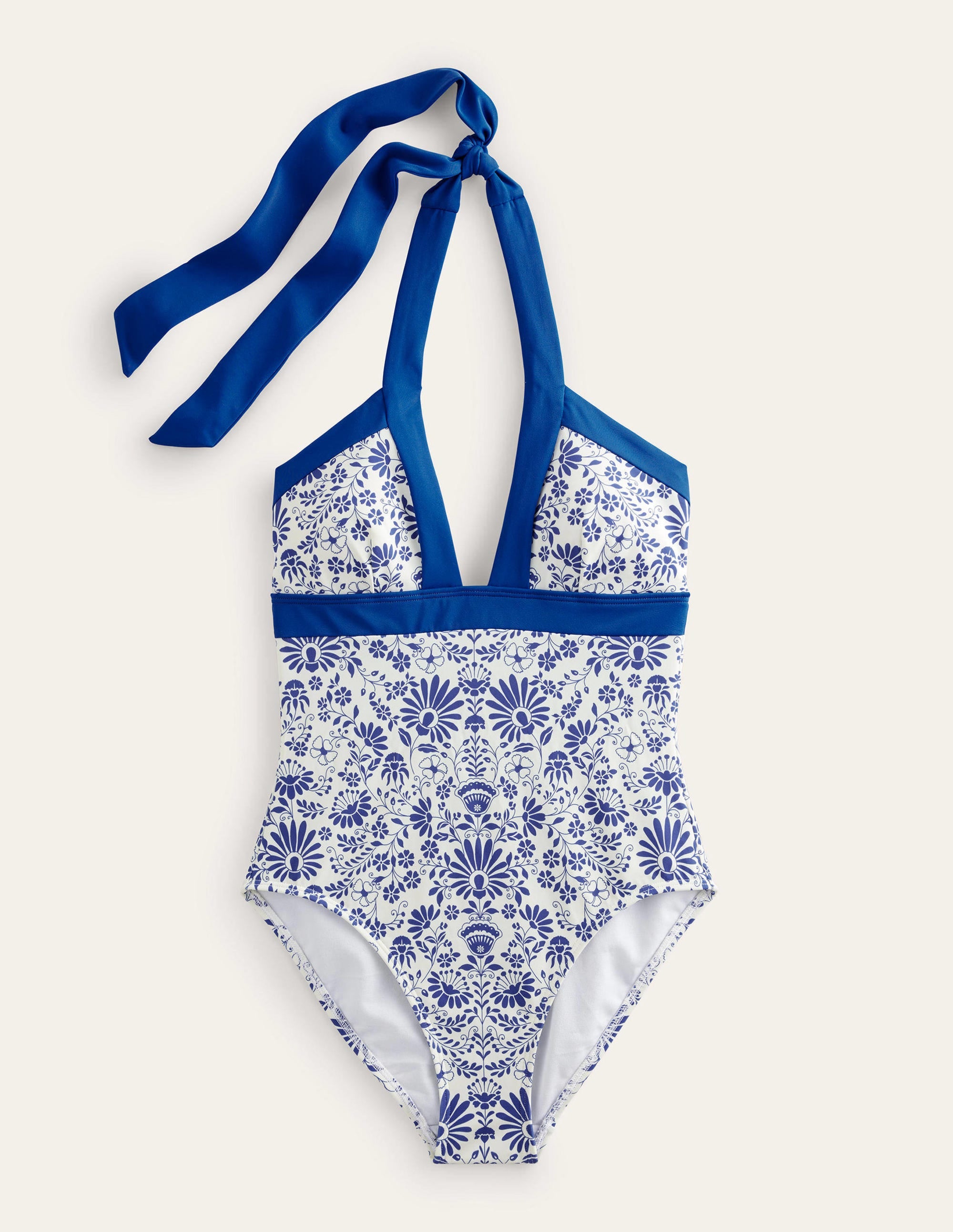 Maillot de bain dos-nu Ithaca-Ivoire, motif Lake Blue Gardenia - Image 5