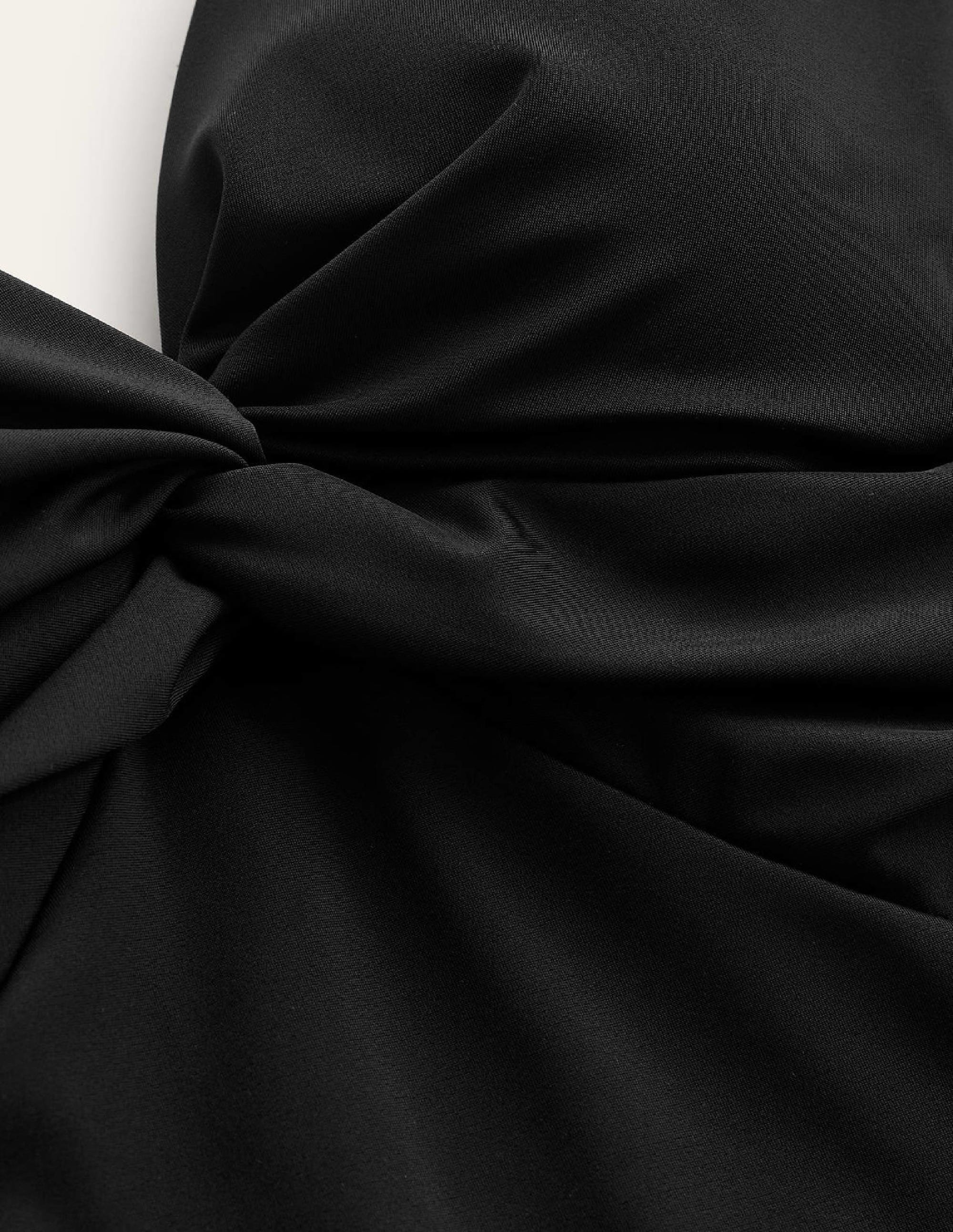Klassischer Badeanzug mit Twistdetail-Schwarz - Image 8