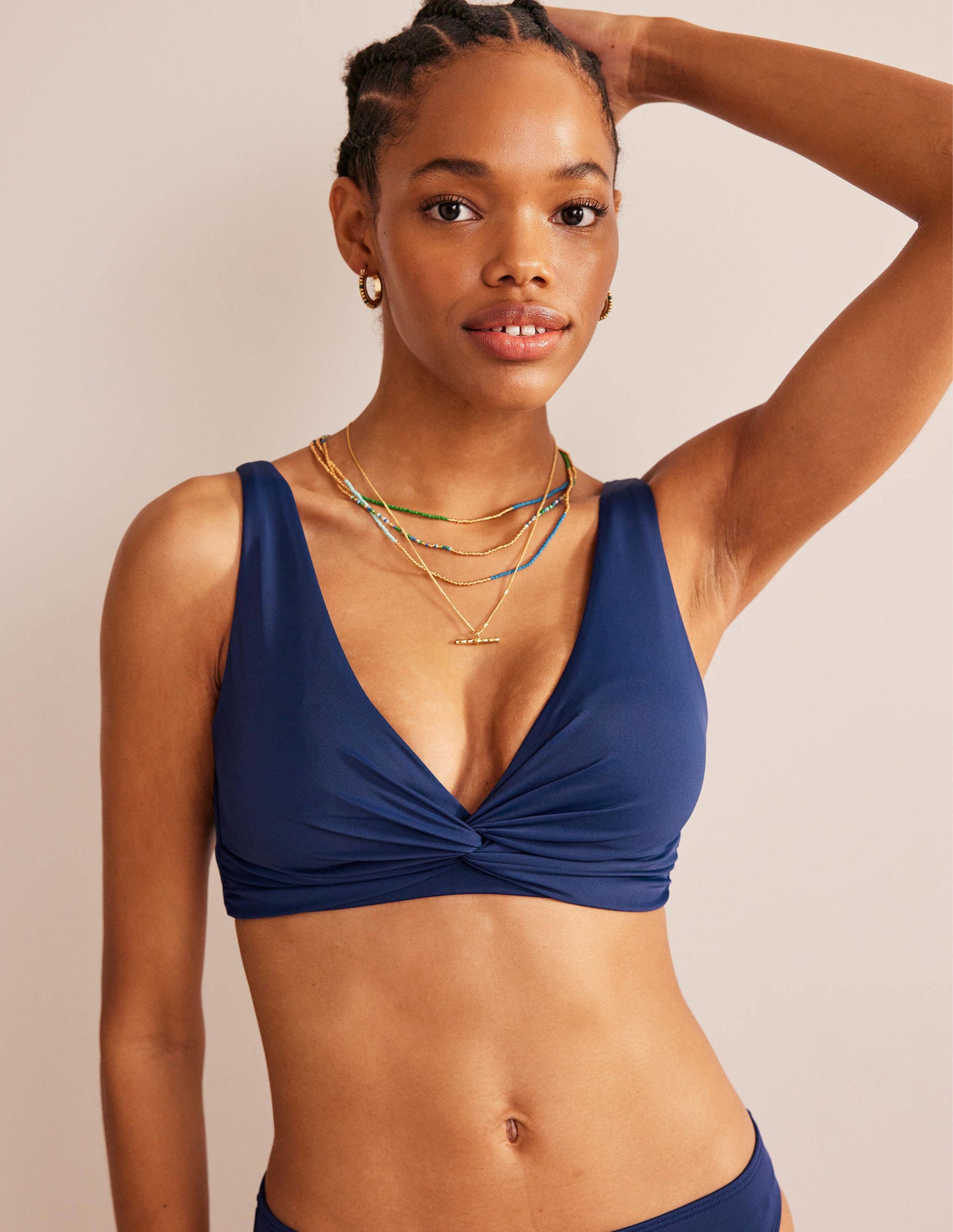 Twisted Classic Bikini Top-French Navy-4