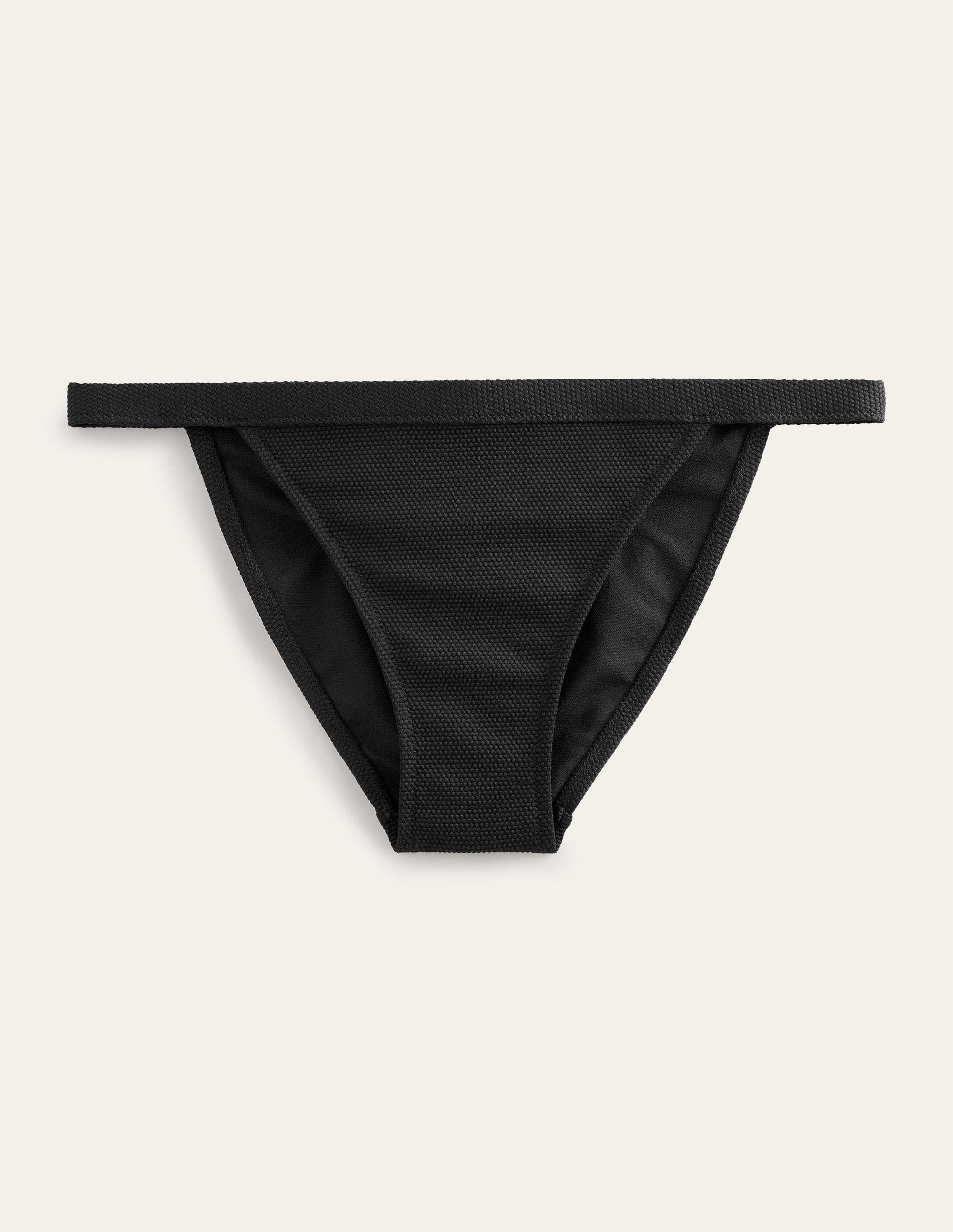 Texture Tanga Bikini Bottoms-Black, Honeycomb Texture-5