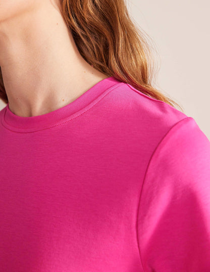 Perfect Cotton T-Shirt-Fuchsia Fedora-4