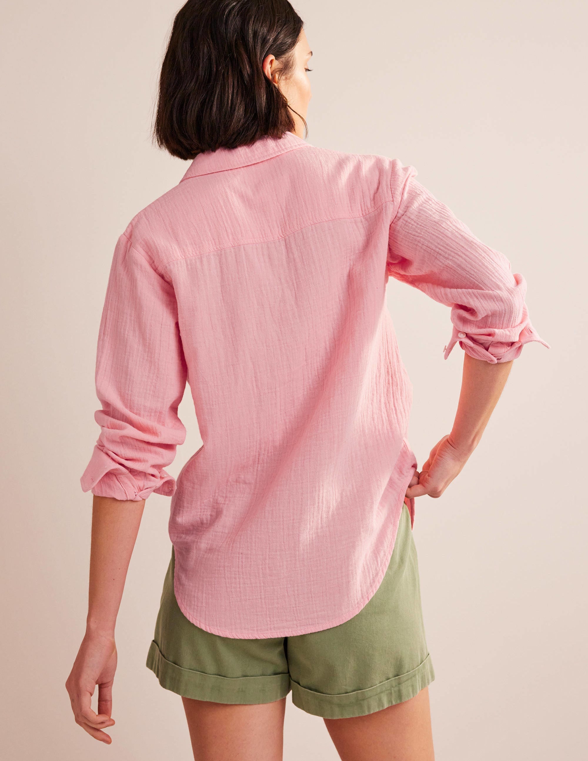 Strukturiertes Baumwollhemd-Dahlien-Rosa - Image 3