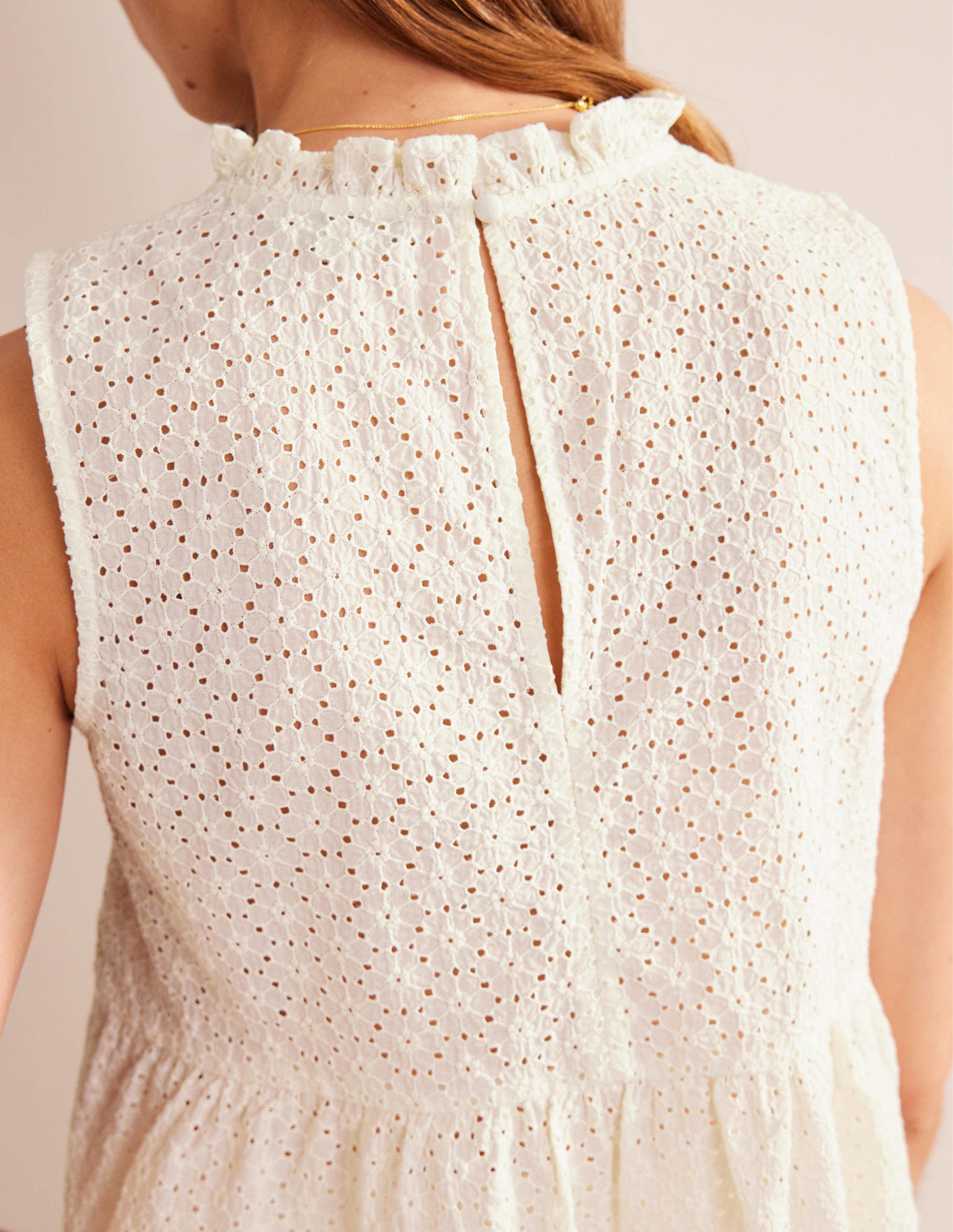 Top à basque en broderie anglaise-Ivoire - Image 2
