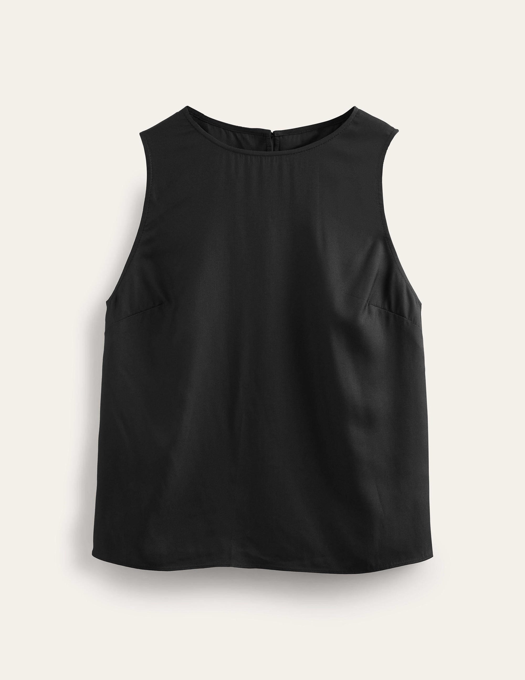 Top en soie mélangée-Noir - Image 5
