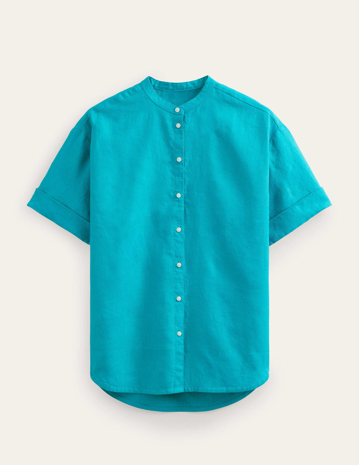 Leinenhemd mit Kimono-Ärmeln-Juwelenblau-7