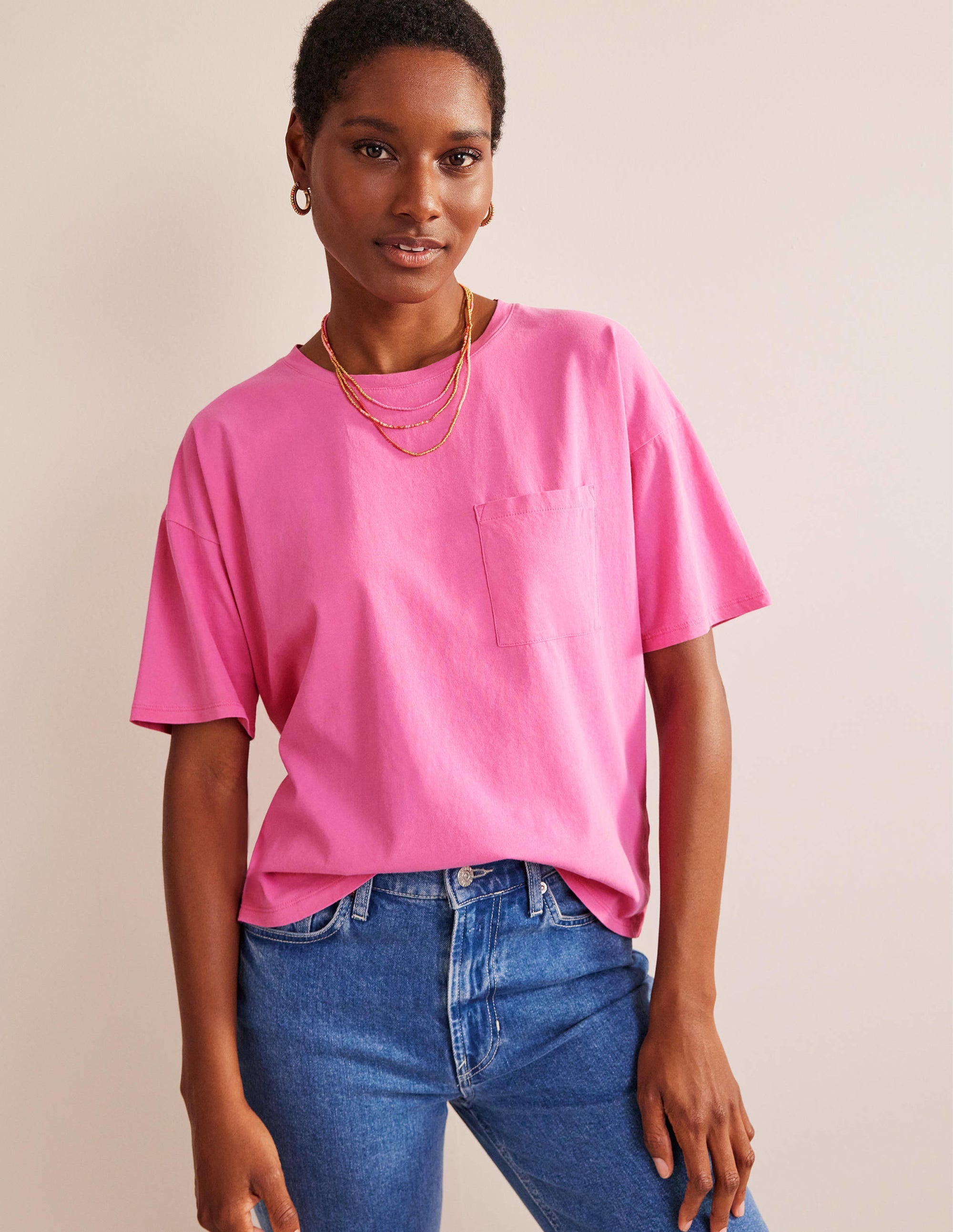 T-shirt délavé oversize-Fleur de prunier - Image 1