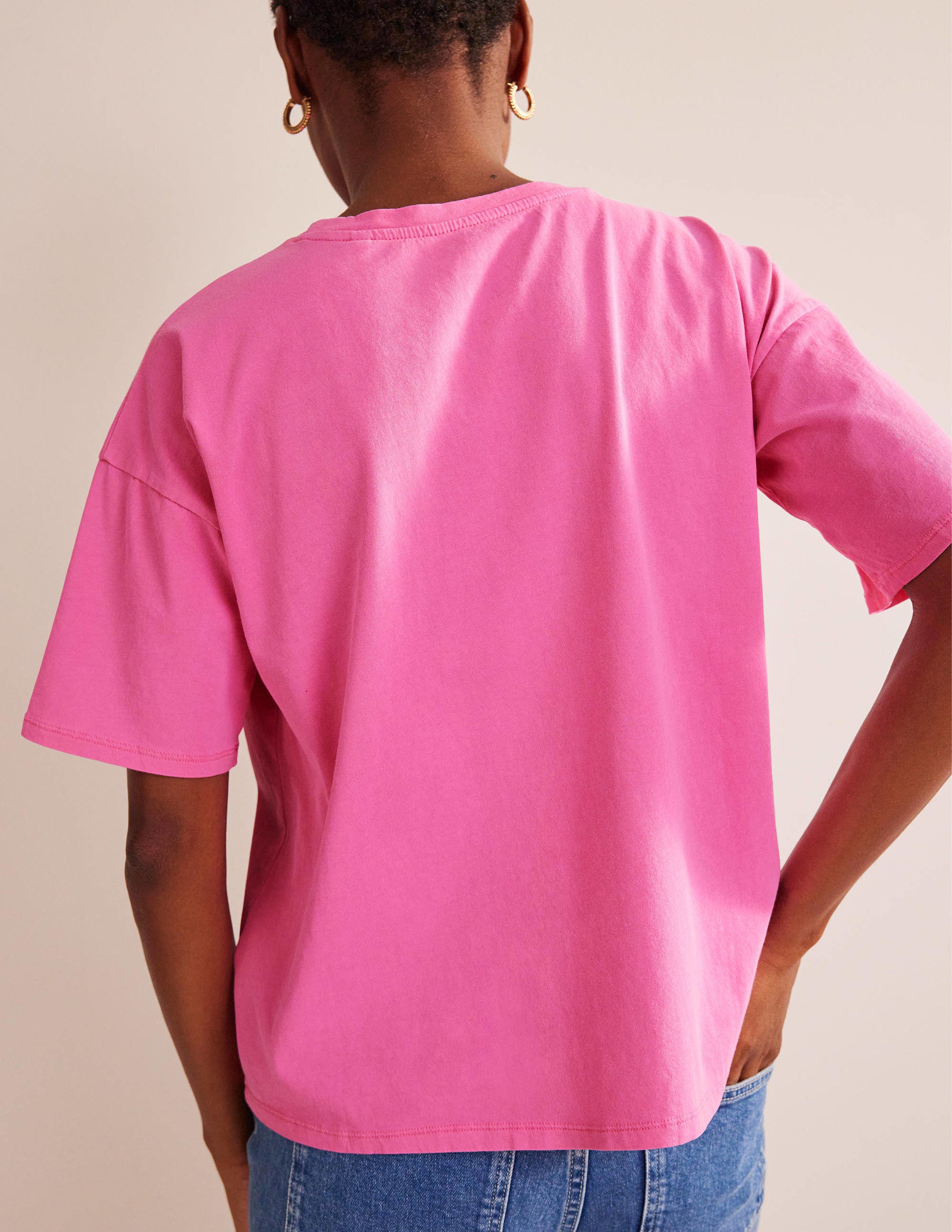 T-shirt délavé oversize-Fleur de prunier - Image 3