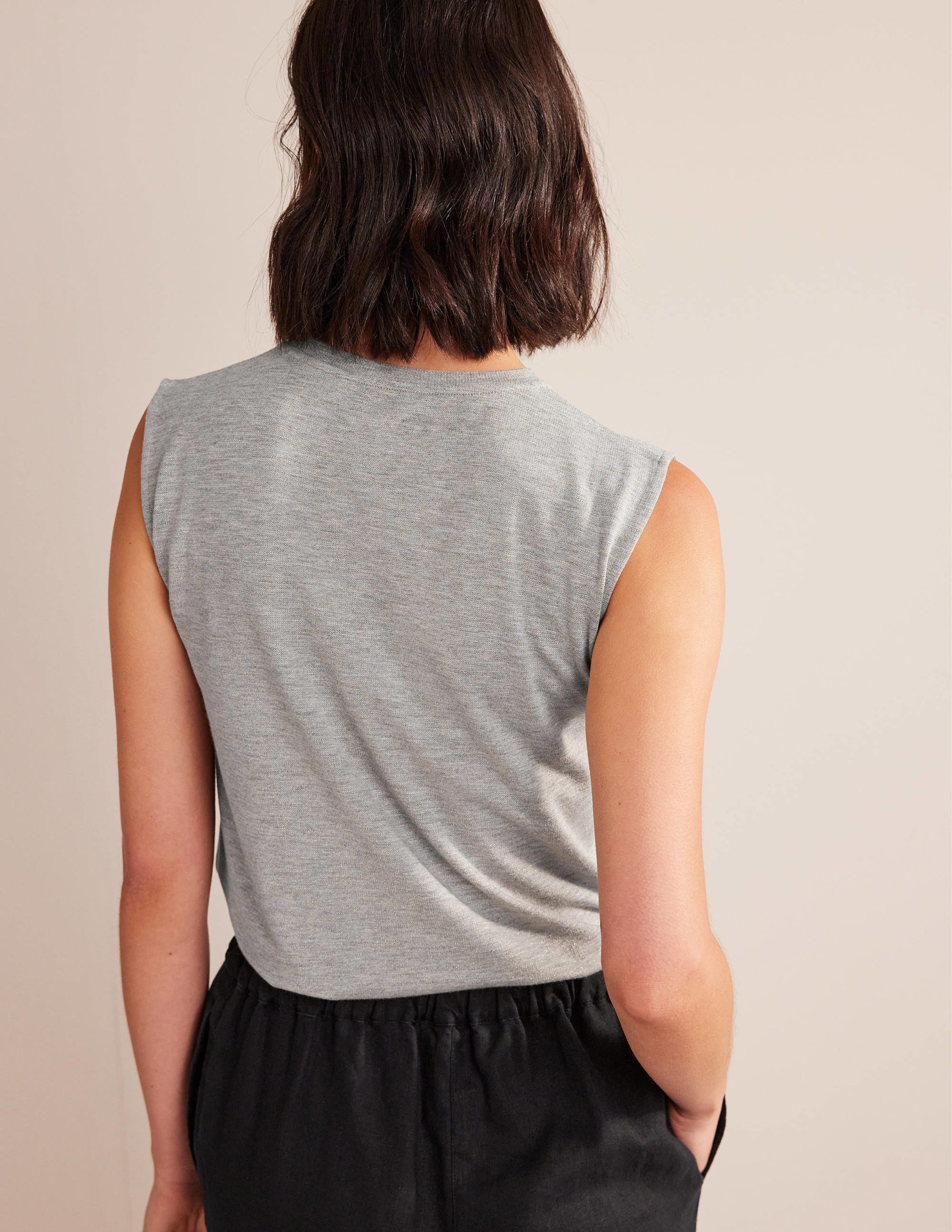 Débardeur étincelant-Gris chiné/doré - Image 3