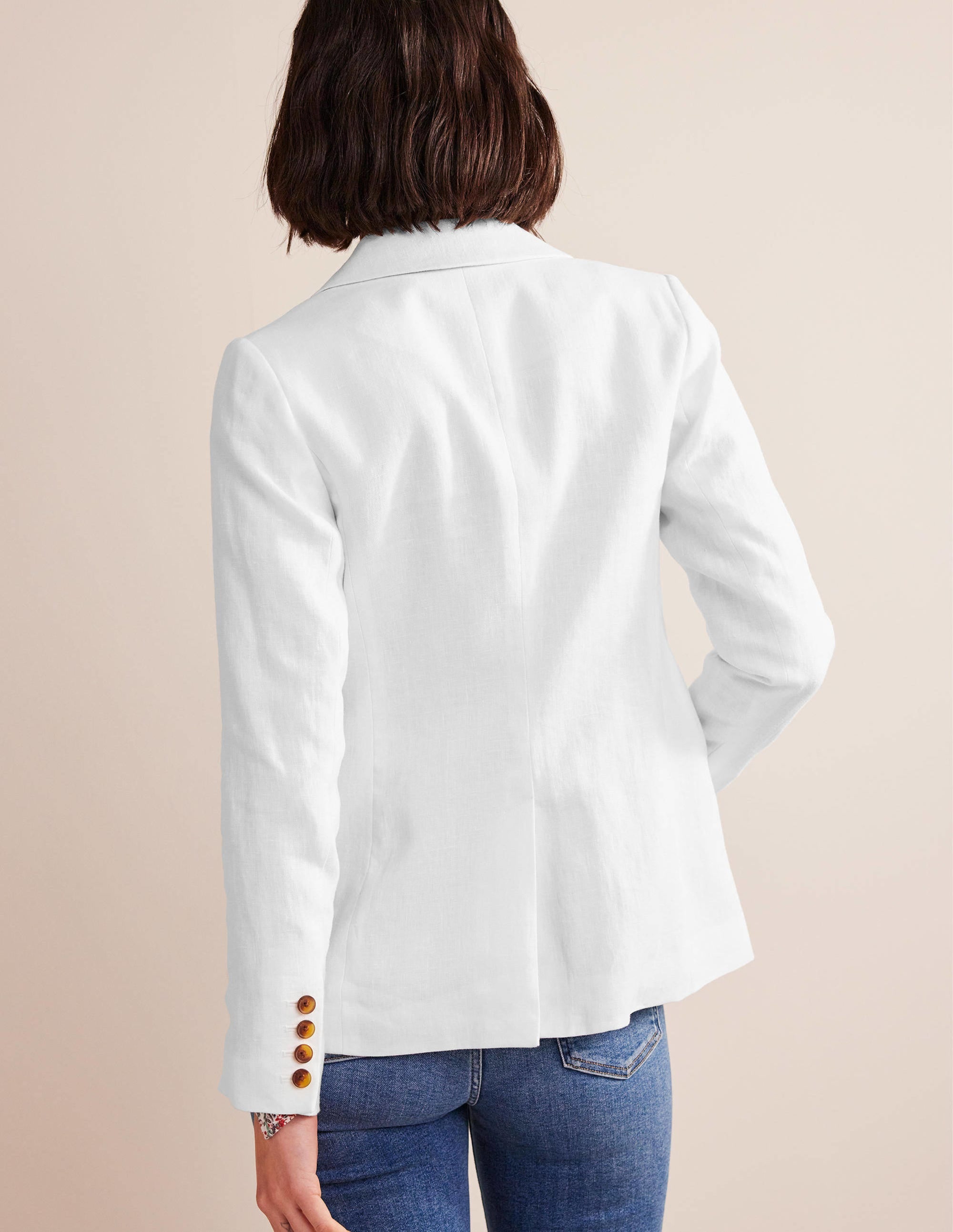 Le blazer Cambridge en lin-Blanc - Image 5