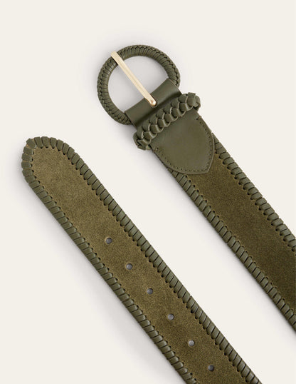Gewebter Taillengürtel-Khaki