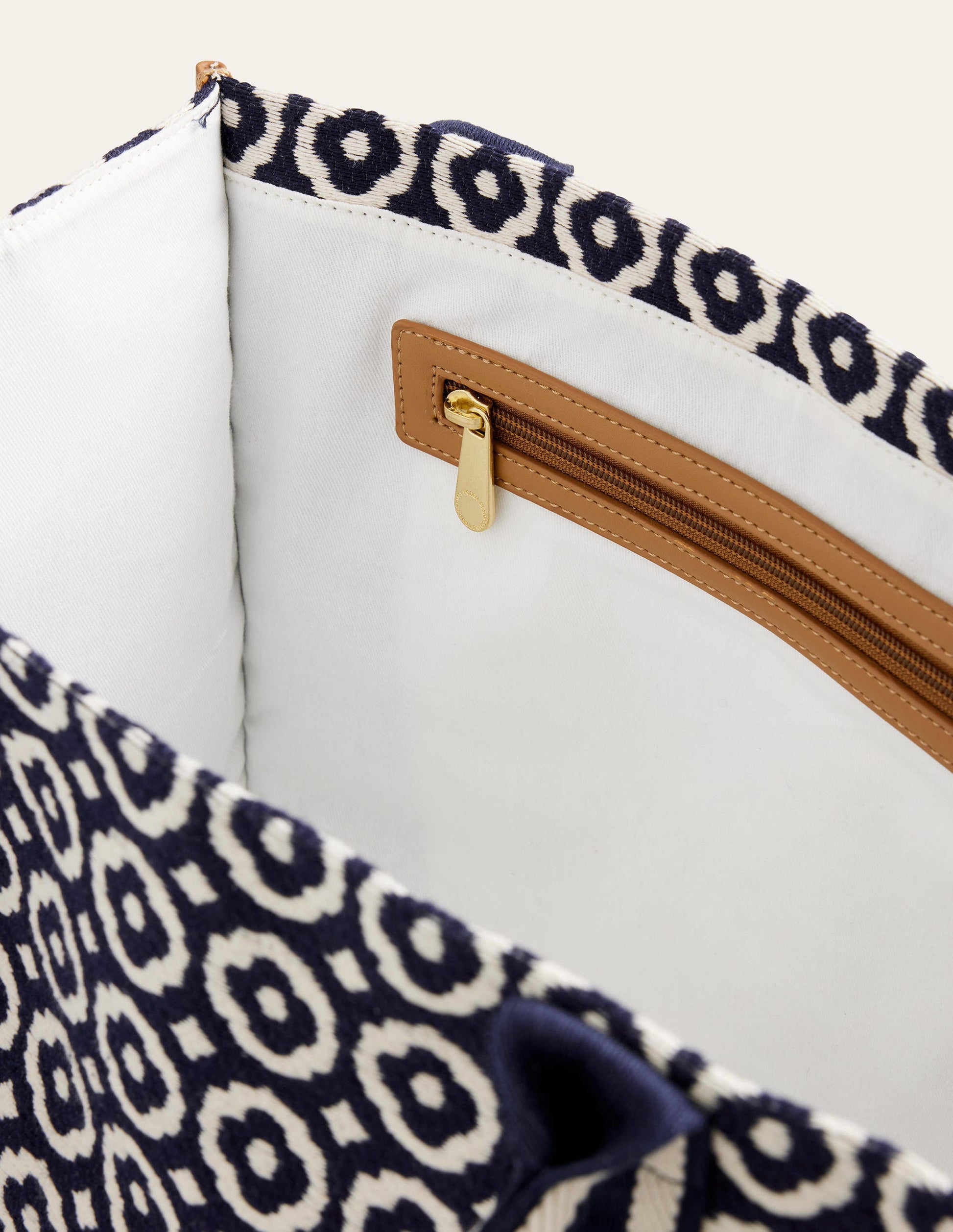 Tilda Canvas Tote Bag-Navy, Geo-3
