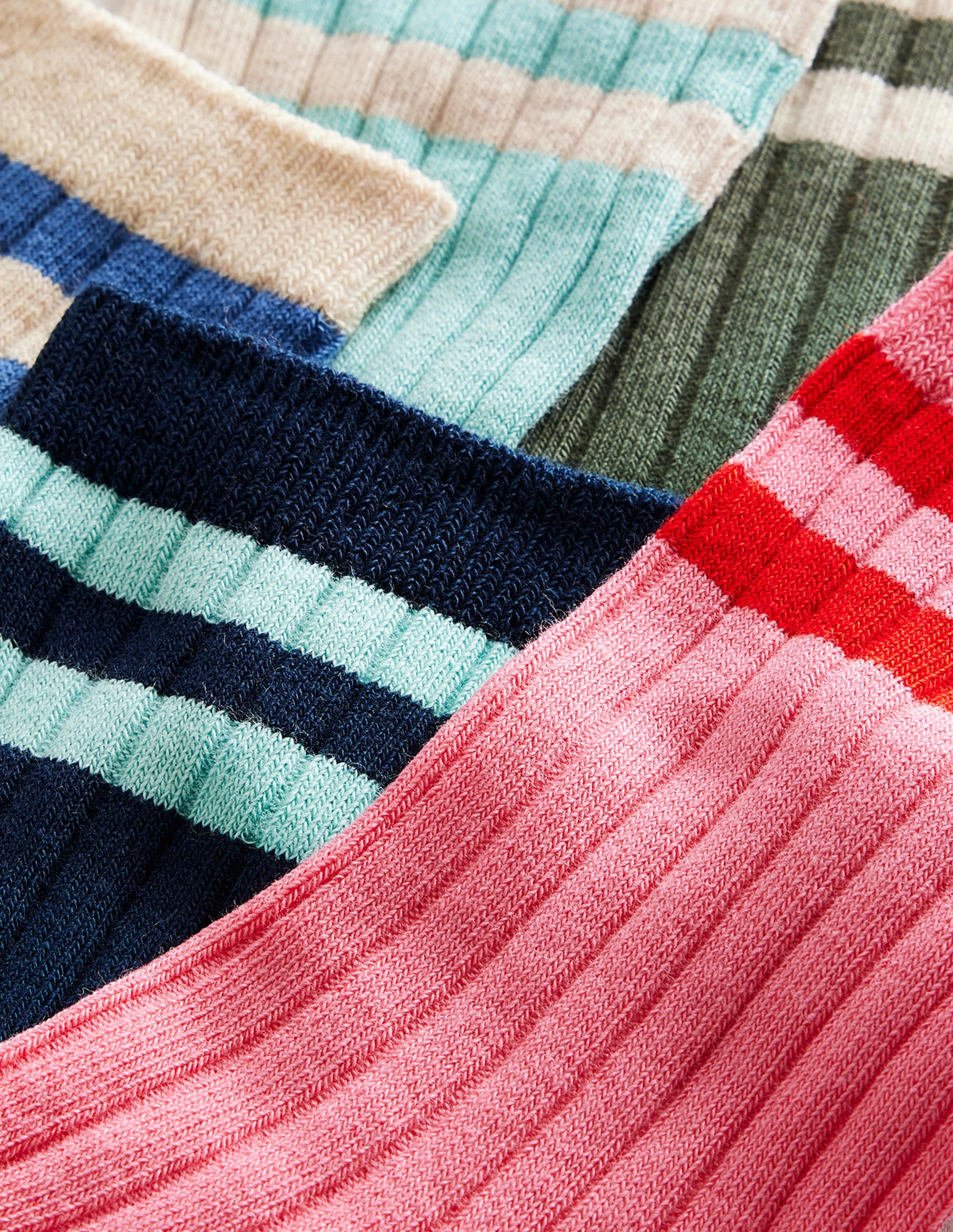 5 paires de socquettes côtelées-Multi, motif audacieux - Image 2