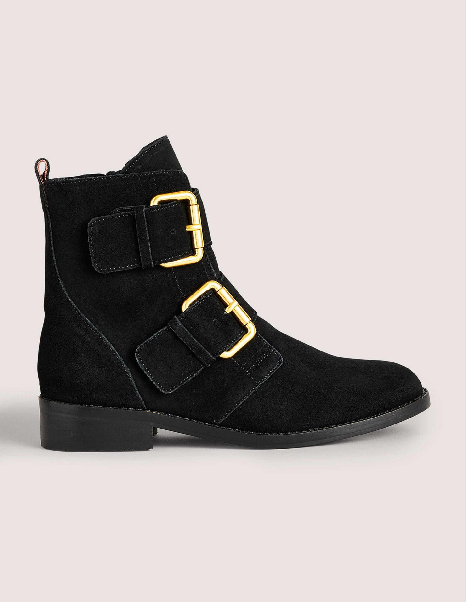 Stiefeletten mit Doppelschnalle-Schwarz-1