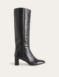 Erica Kniehohe Lederstiefel-Black