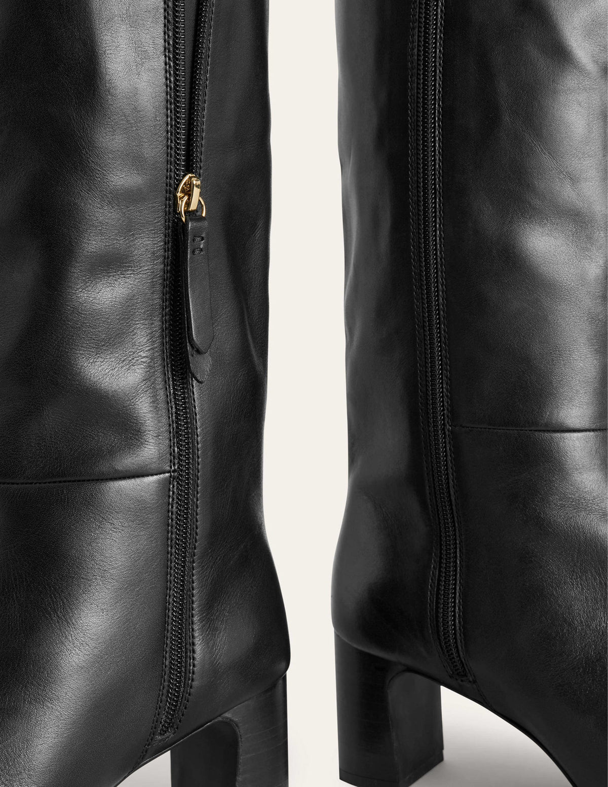 Erica Kniehohe Lederstiefel-Black - Image 5