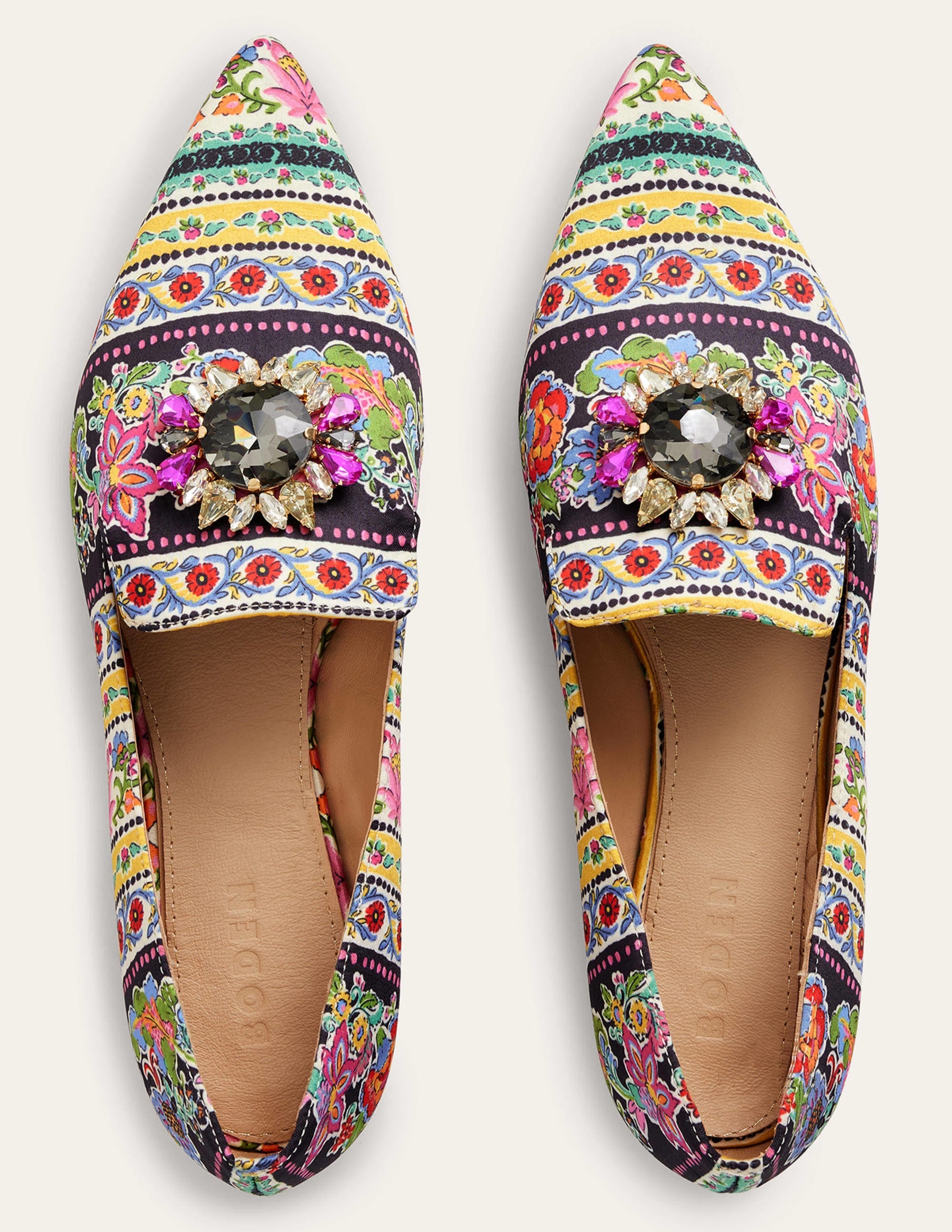 Gemusterte Loafer mit Verzierungen-Nelkenblüten - Image 4