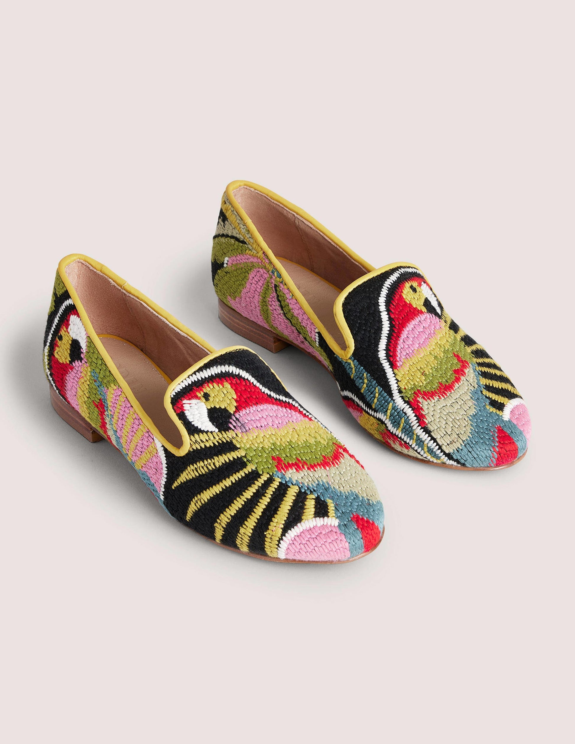 Tapestry Embroidered Loafers-Parrot-2