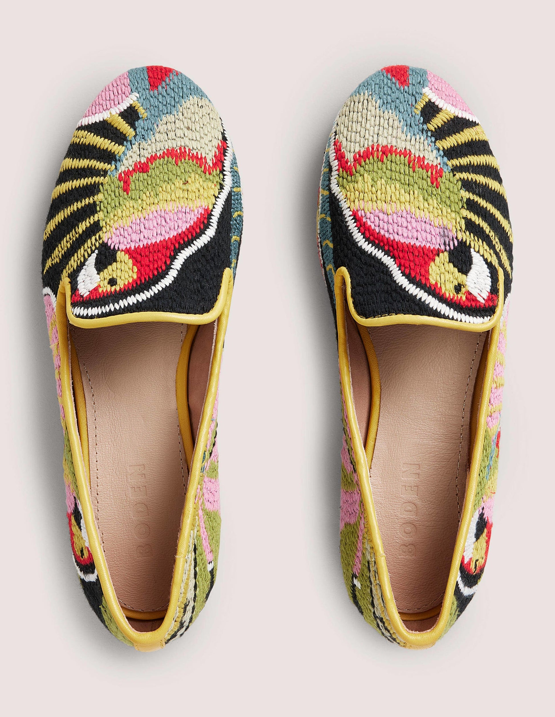 Tapestry Embroidered Loafers-Parrot-4