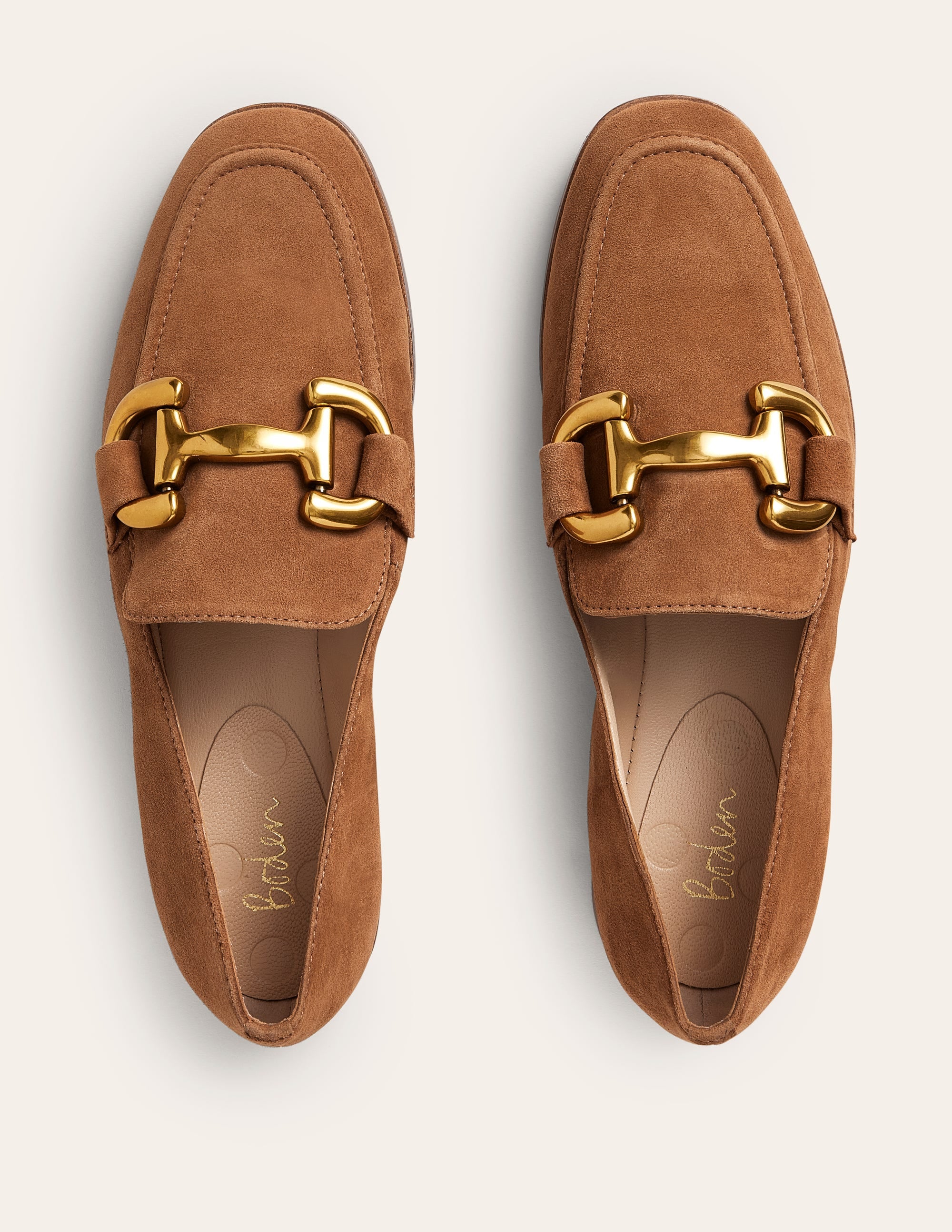 Iris Loafer mit Trensendetail-Hellbraun Veloursleder - Image 5