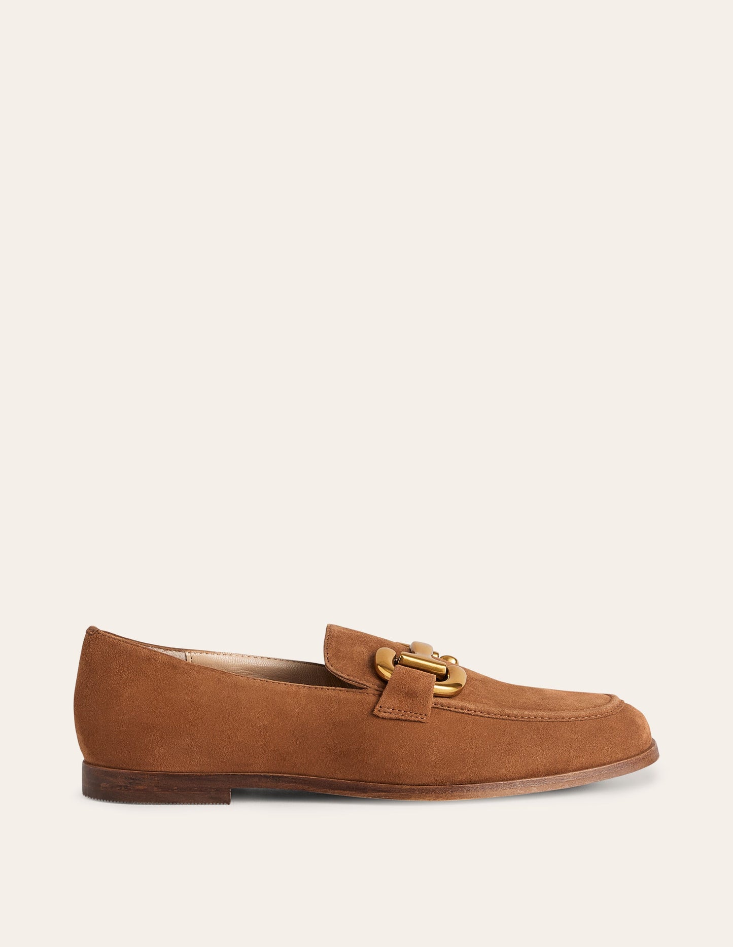 Iris Loafer mit Trensendetail-Ingwerplätzchen Wildleder