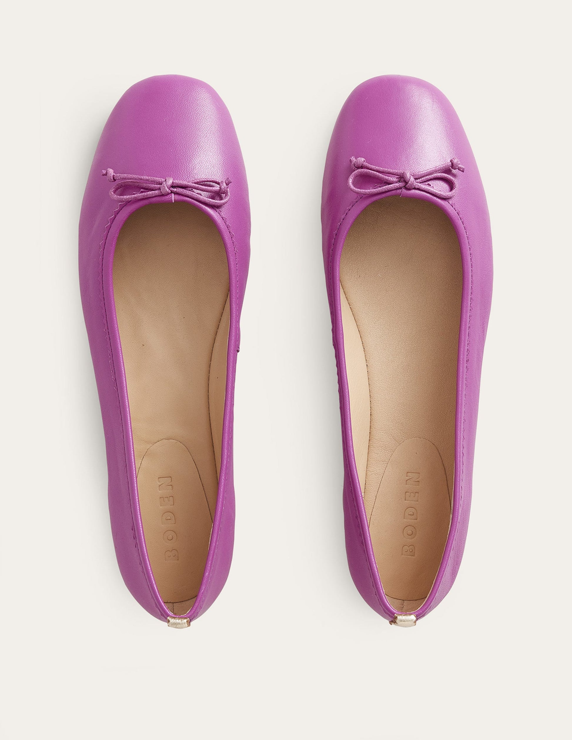 Kitty Ballerinas mit flexibler Sohle-Dunkles Magenta-4