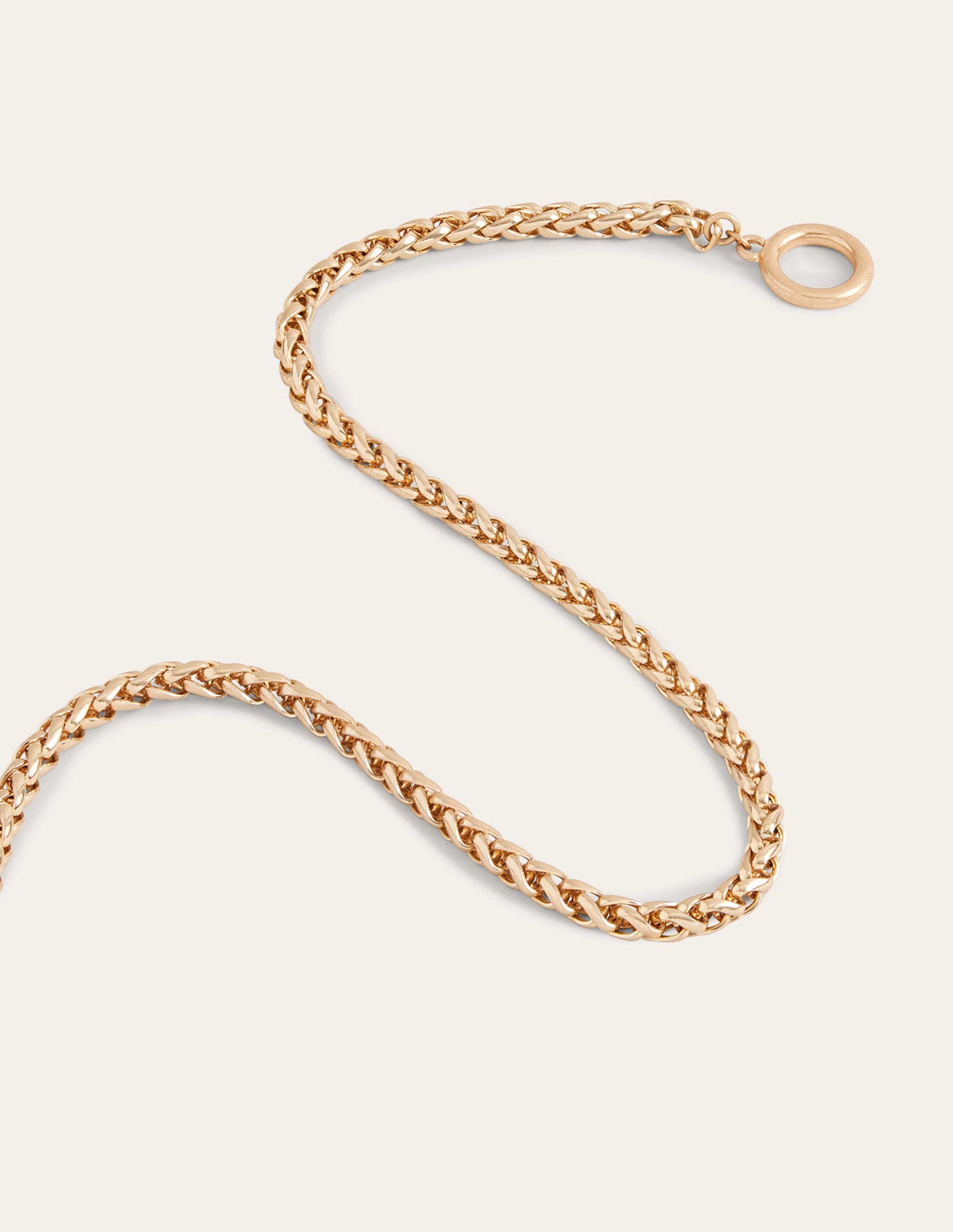 Collier chaîne avec fermoir en T-Doré-2