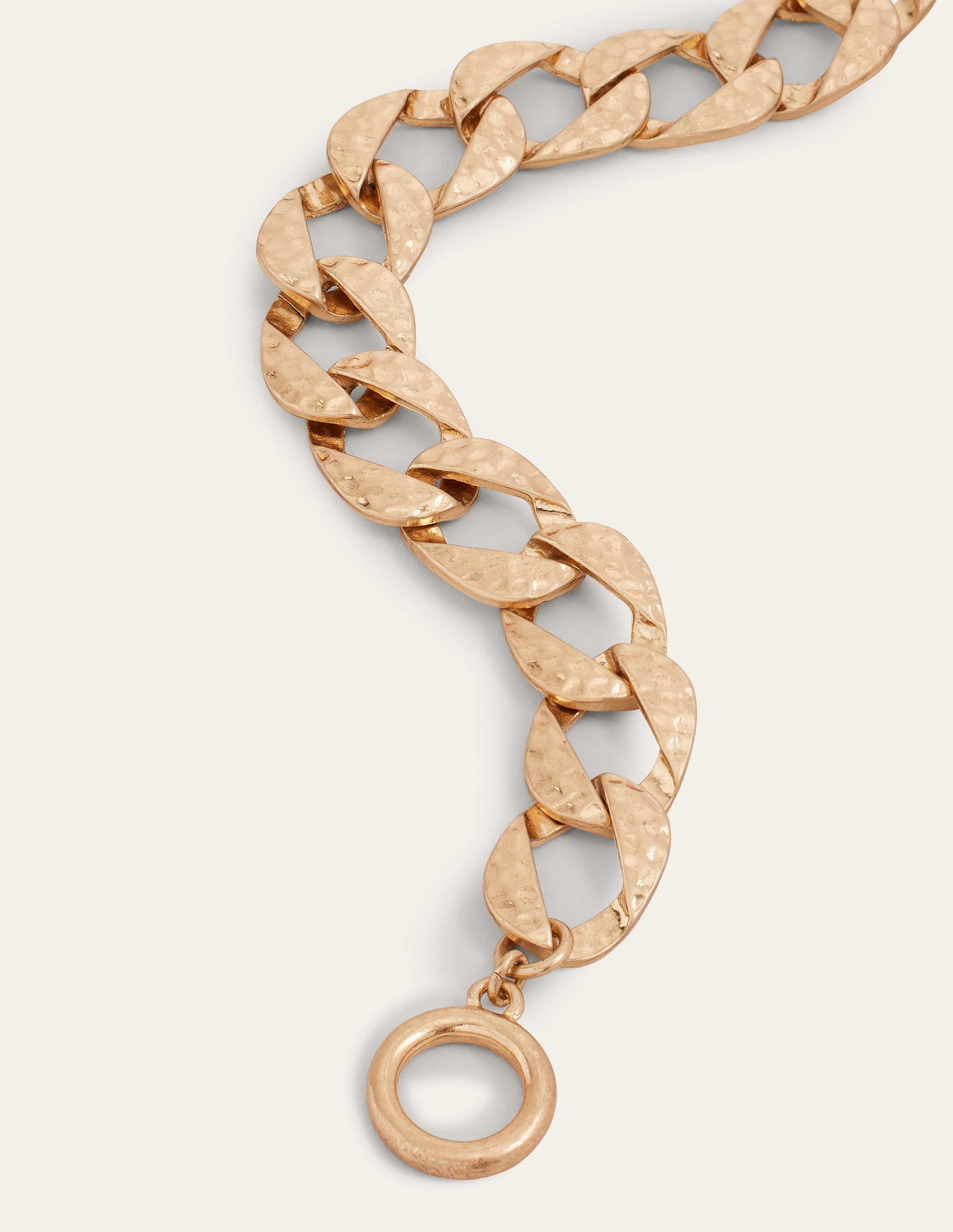 Gehämmertes flaches Gliederarmband-Gold - Image 2