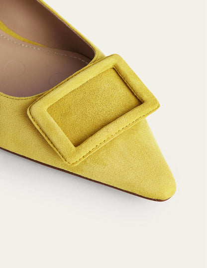 Spitze Ballerinas mit Verzierung-Sonnengelb-3