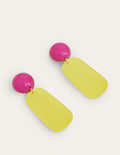 Pendants d'oreilles en résine-Jaune