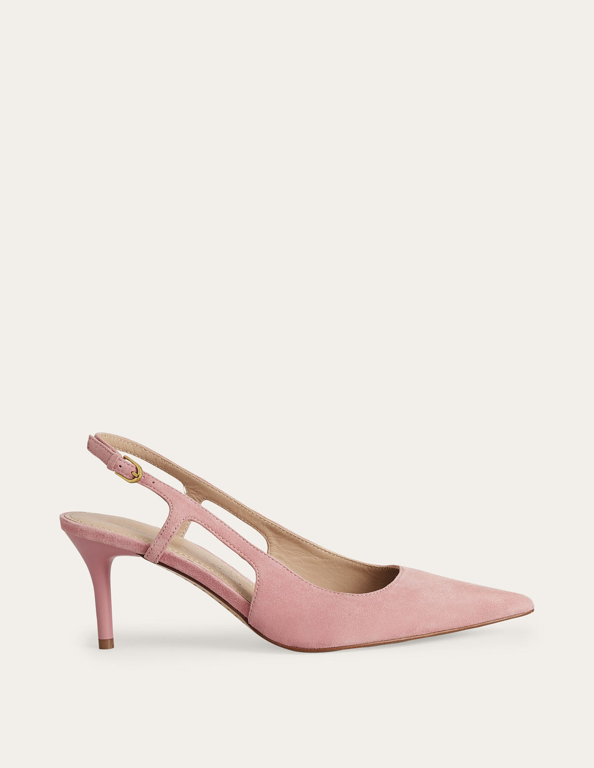 Riemchenpumps mit Cut-out-Pastellrosa, Velours-Ziegenleder-3