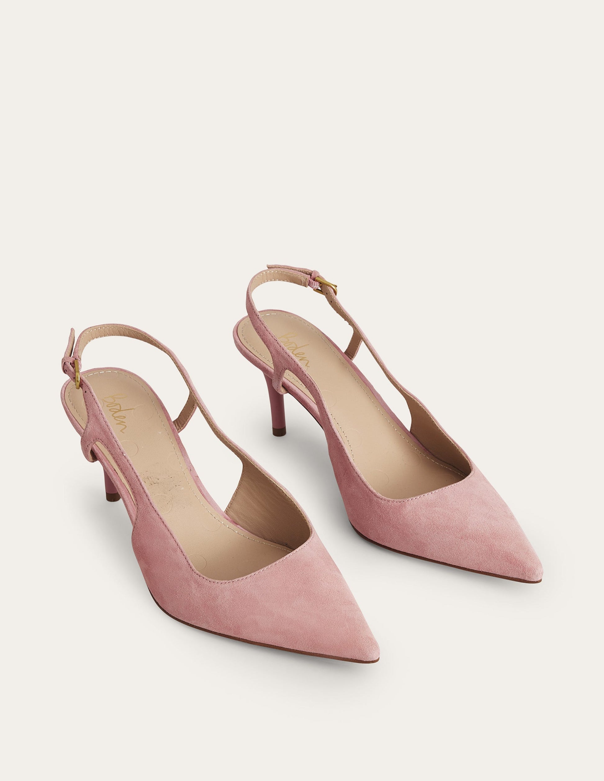 Riemchenpumps mit Cut-out-Pastellrosa, Velours-Ziegenleder-4