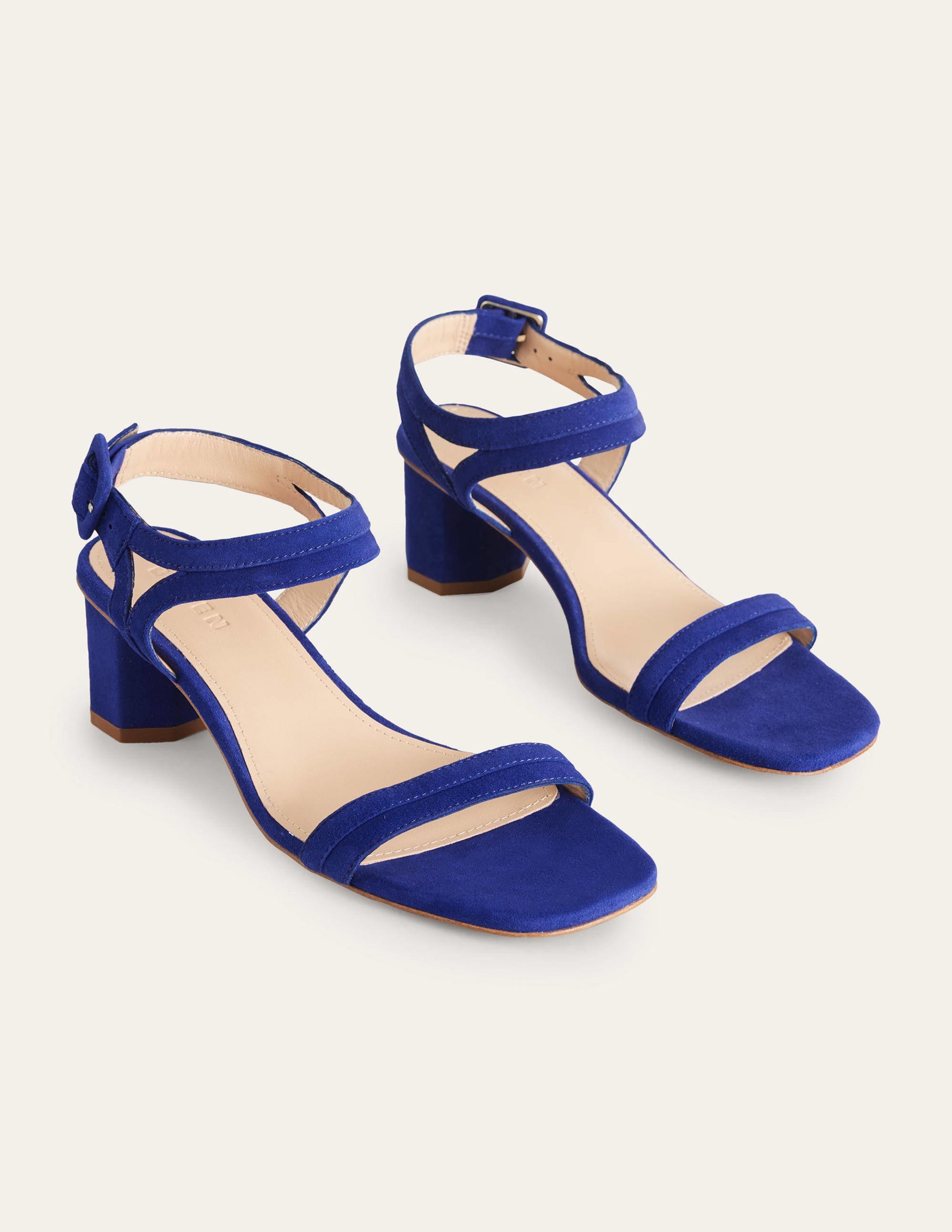 Sandalen mit Blockabsatz-Lapisblau - Image 3