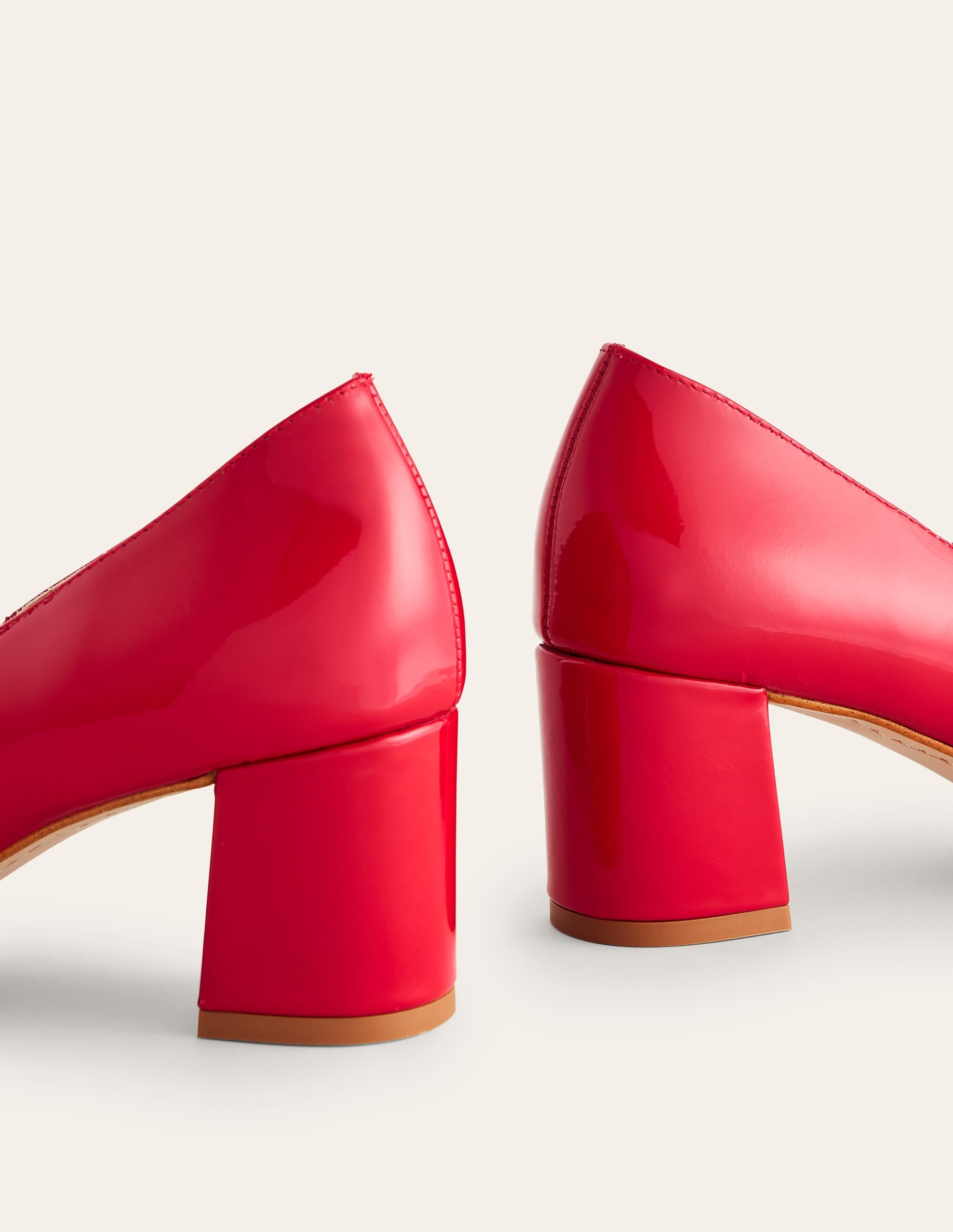Mary Janes mit Blockabsatz-Mohnblumenrot Lack - Image 4