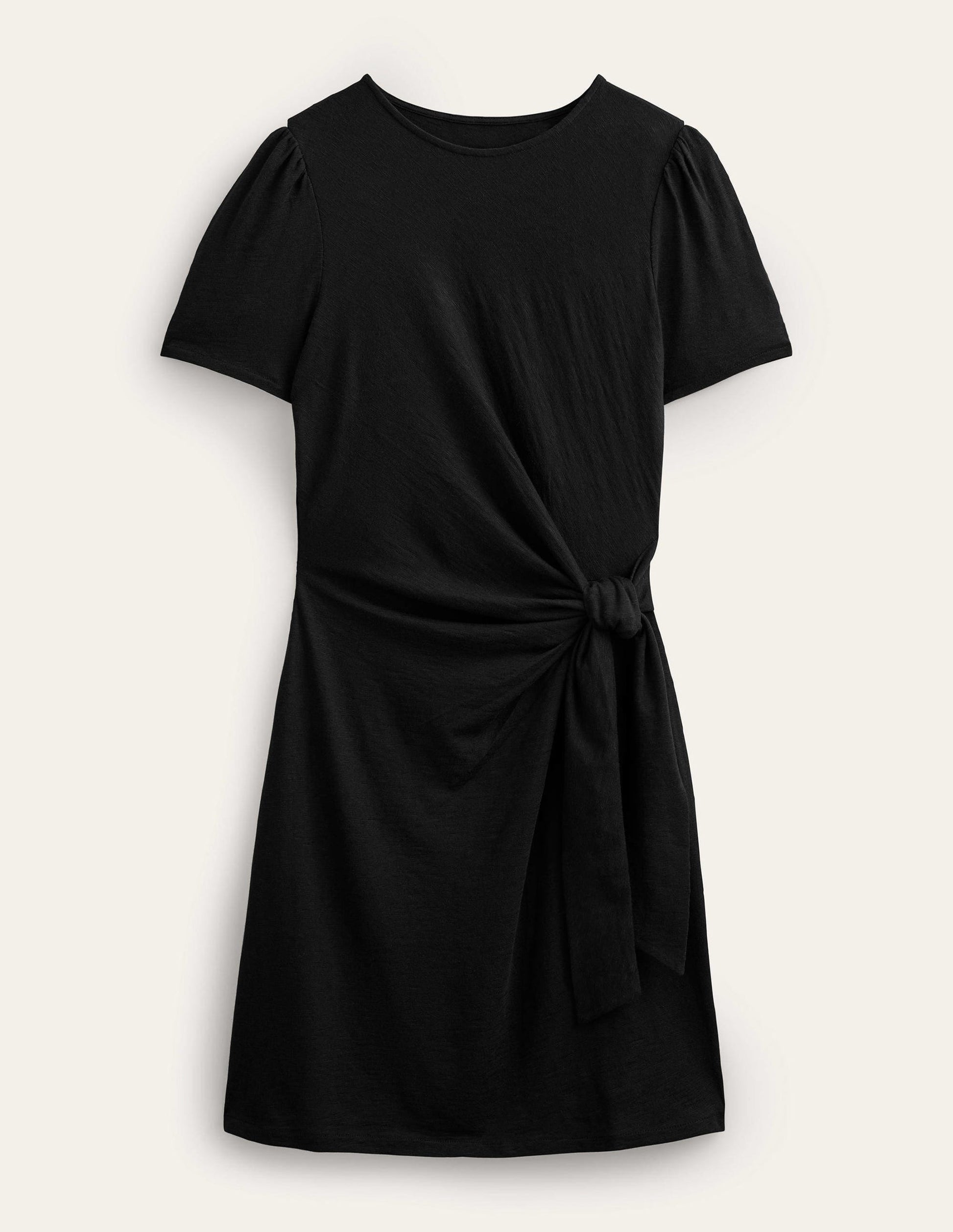 Jerseykleid mit Knotendetail-Schwarz-5