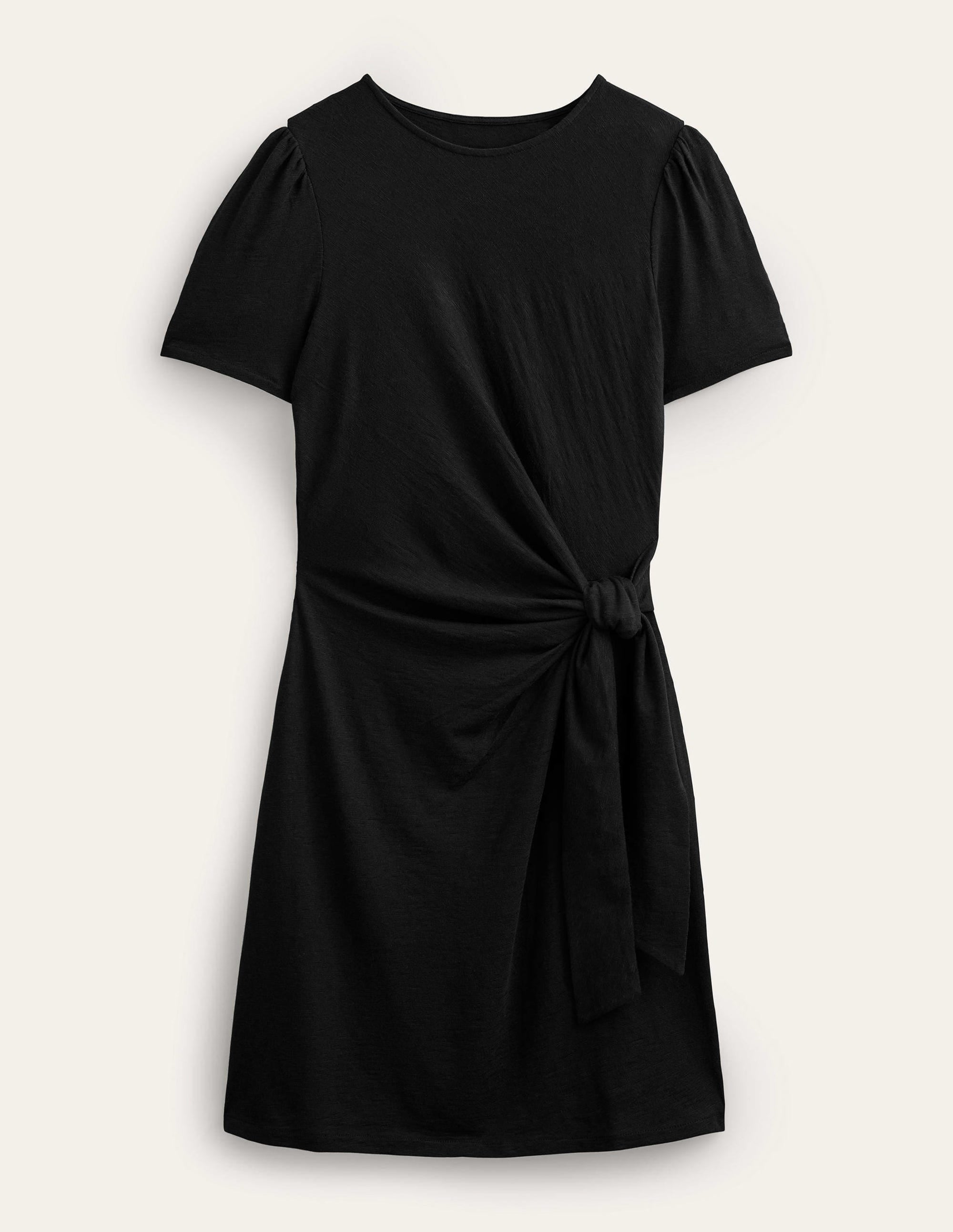 Jerseykleid mit Knotendetail-Schwarz - Image 5