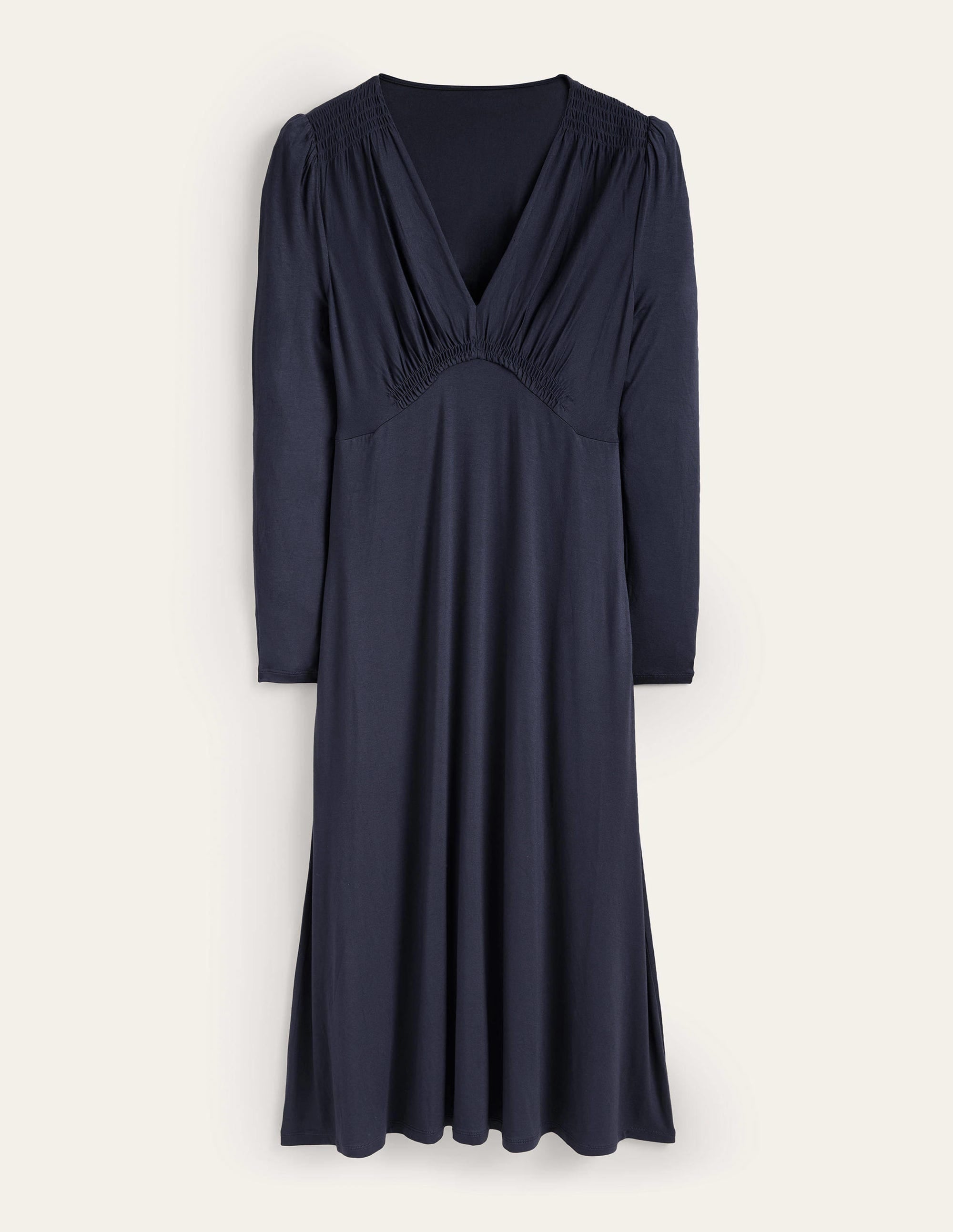 Jersey Midi Tea Dress-Navy - Image 6