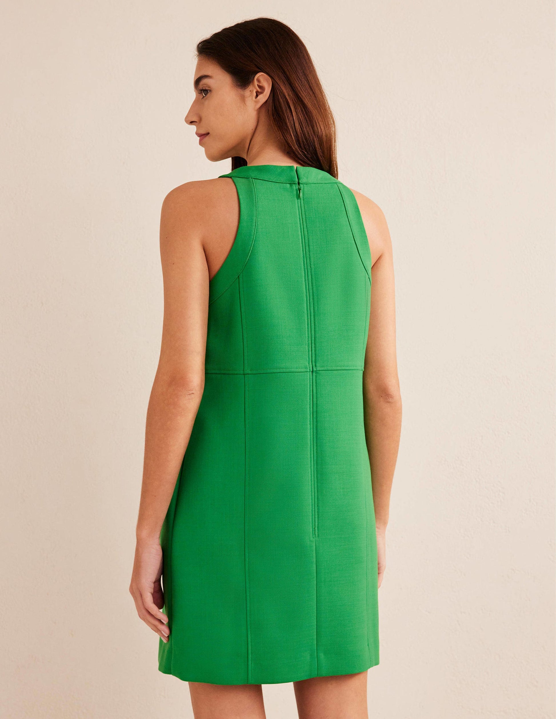 Mini-robe fourreau sans manches-Abeille verte-3