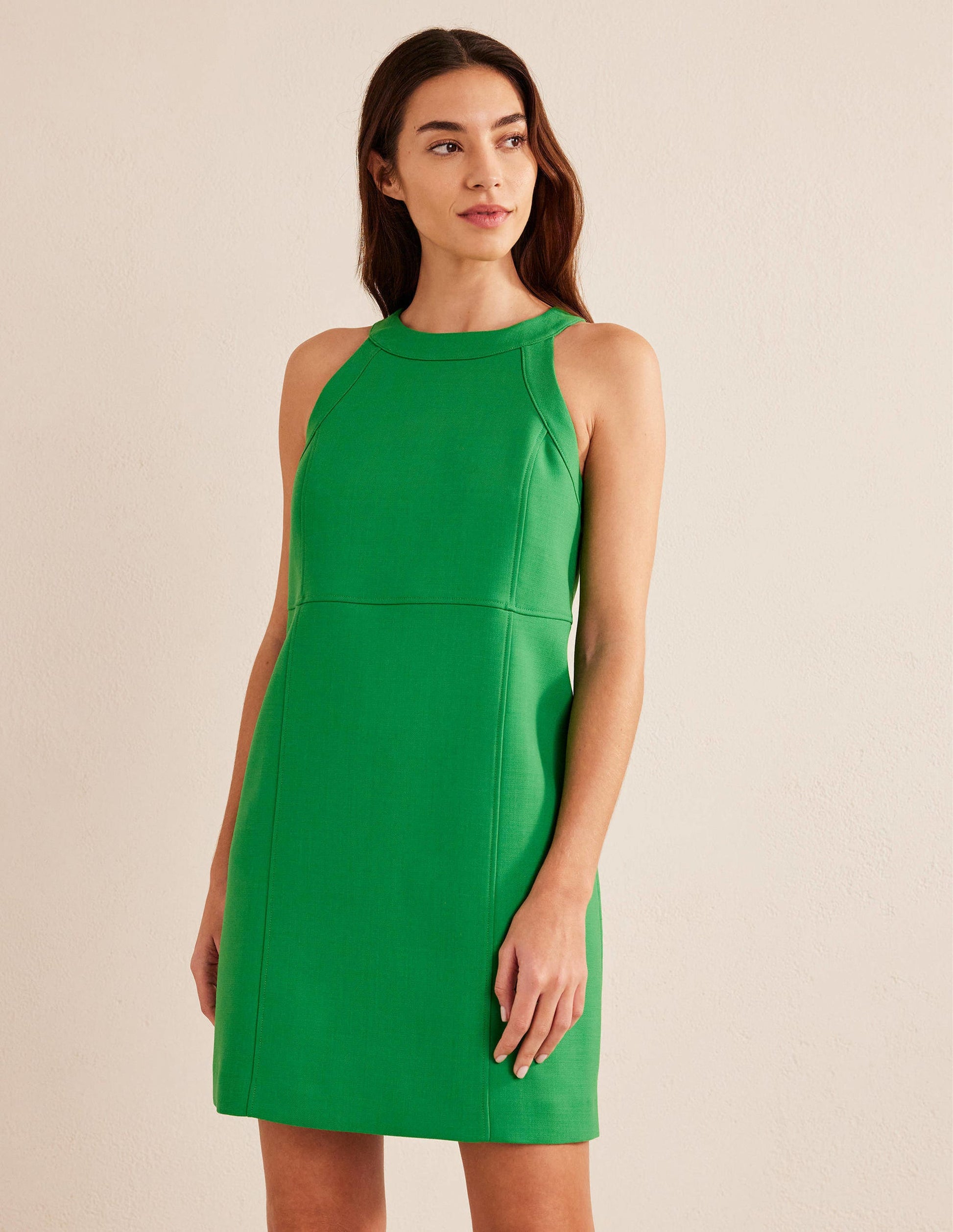 Mini-robe fourreau sans manches-Abeille verte-5