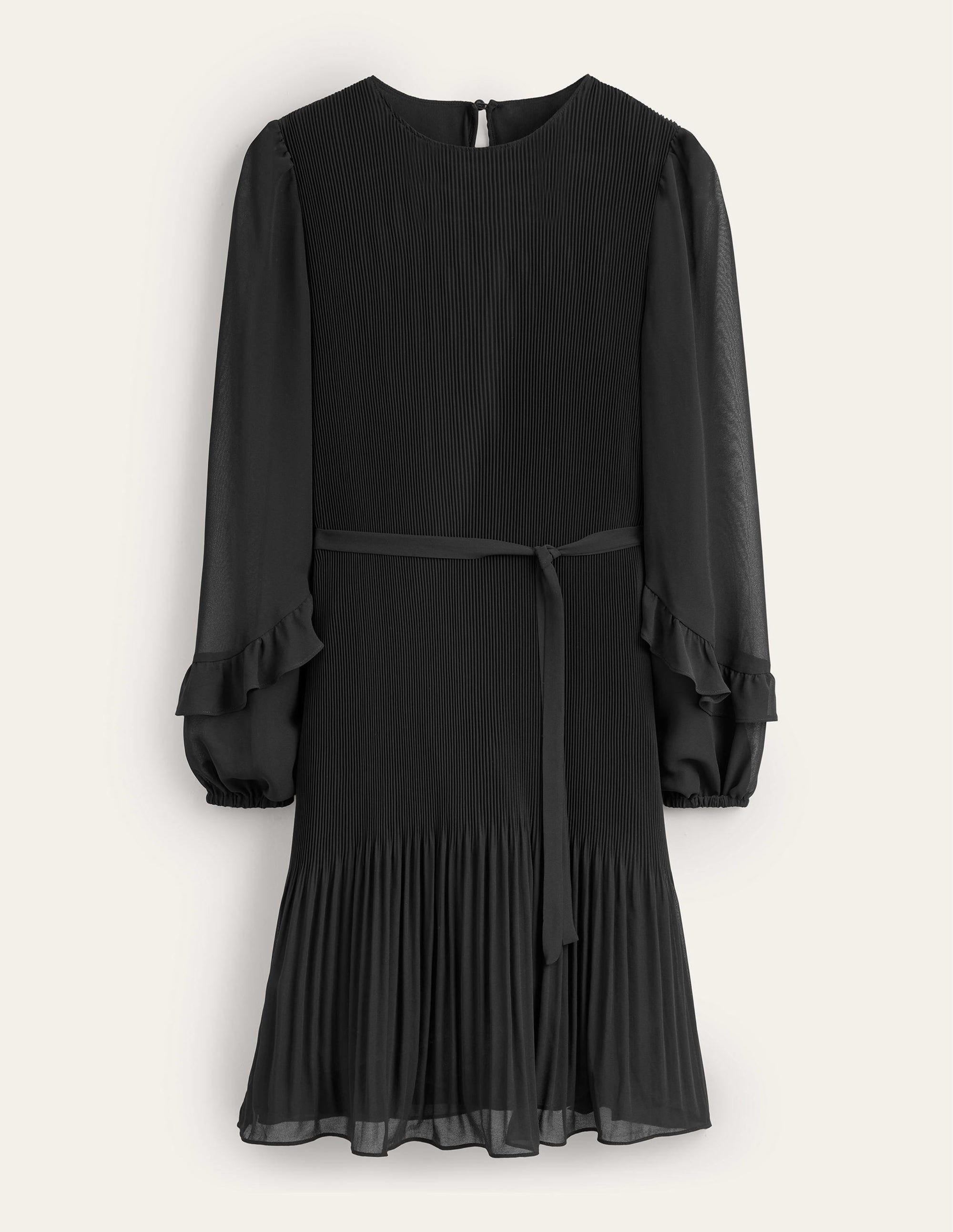 Plissiertes Minikleid-Schwarz - Image 6