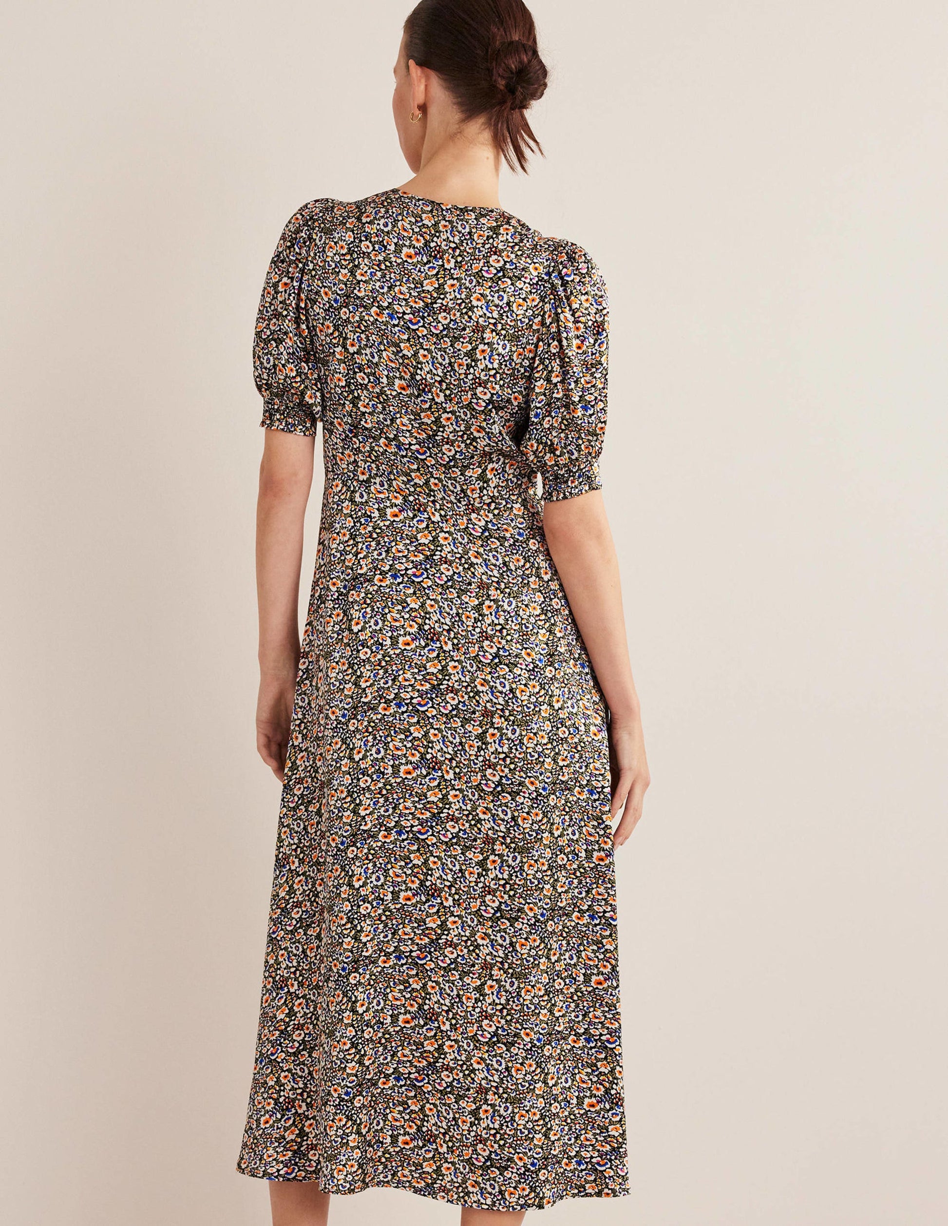 Satin Midi Tea Dress-Multi, Eden Bloom-3