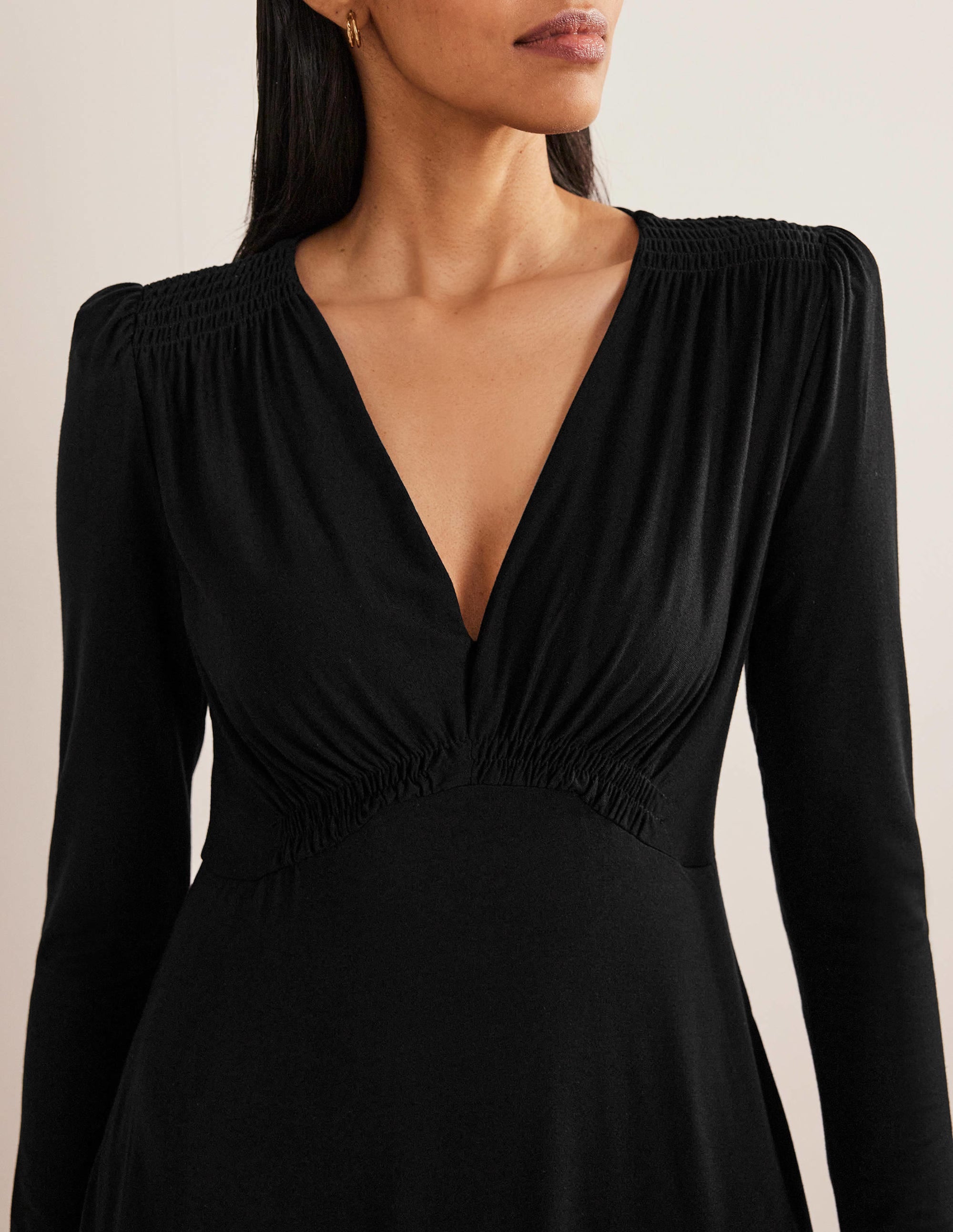 Jersey-Minikleid-Schwarz - Image 2