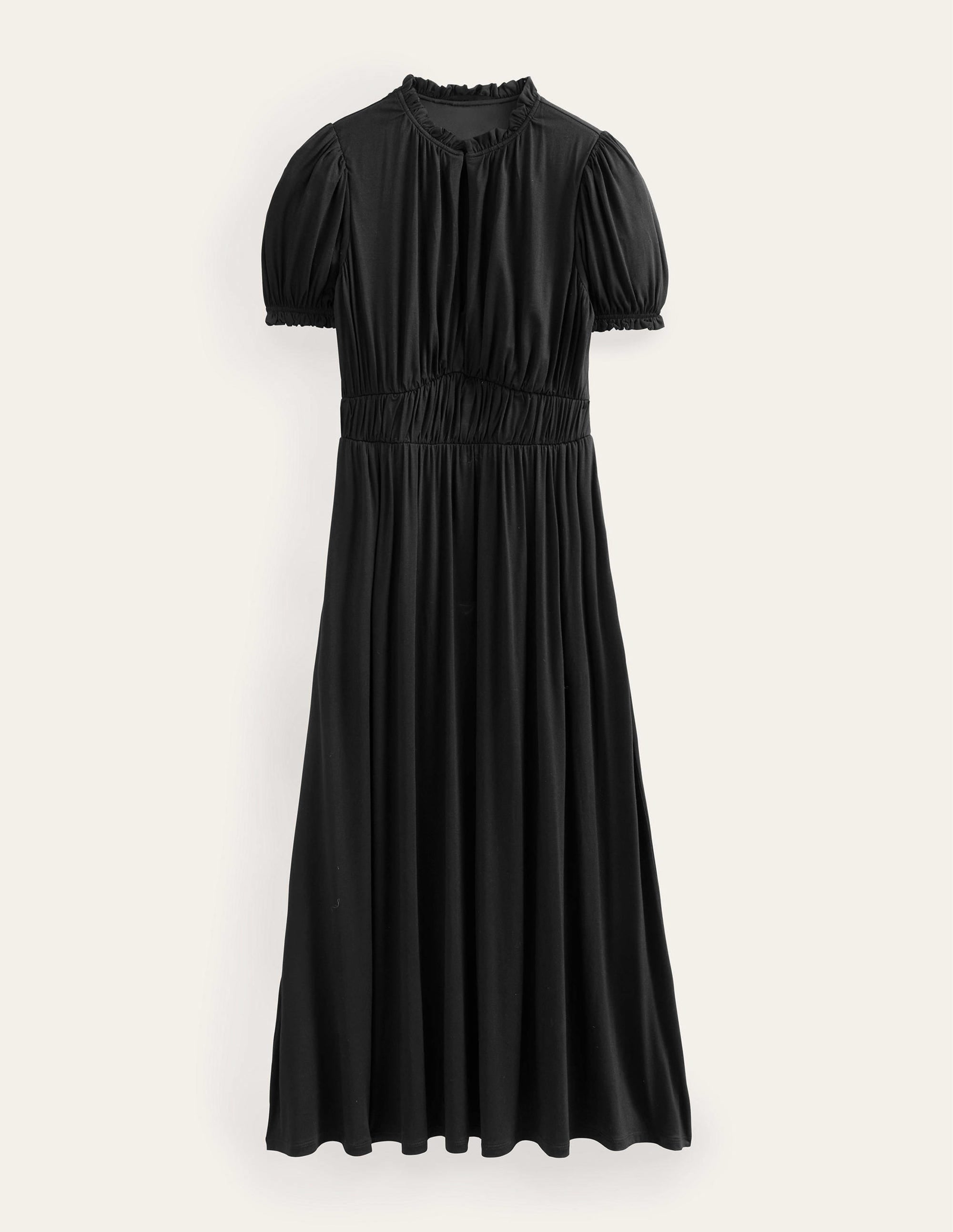 Robe midi style 40s Rosanna en jersey-Noir - Image 6