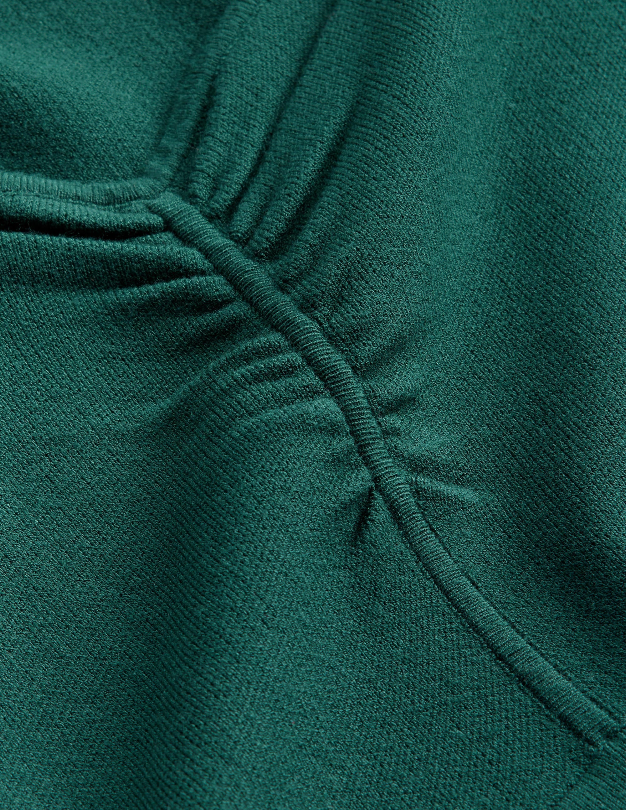 Robe midi avec encolure en cœur-Émeraude nocturne - Image 7