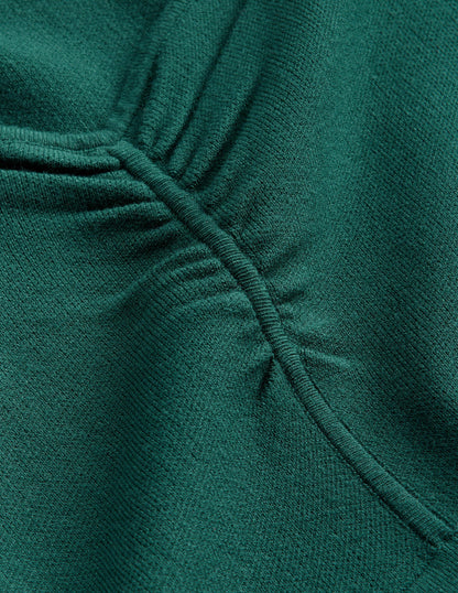 Midikleid mit Herzausschnitt-Dunkles Smaragdgrün-7