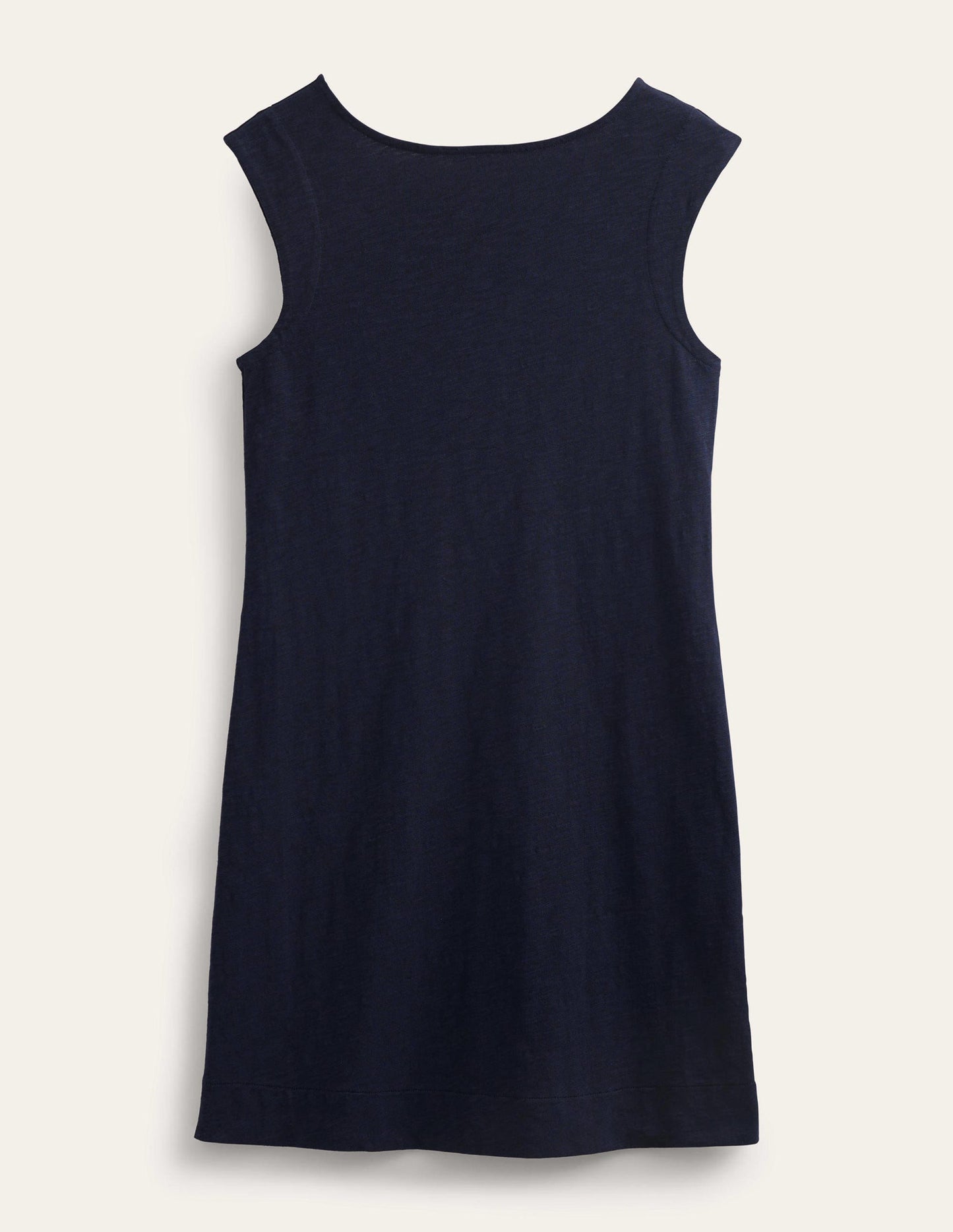 Ärmelloses Jersey-Etuikleid-Marineblau