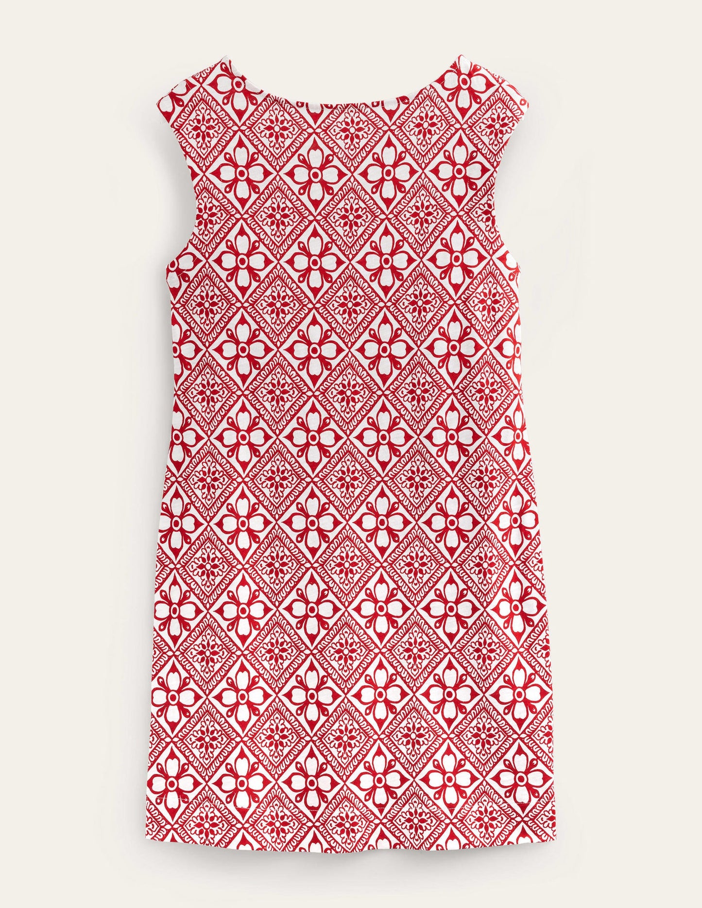 Ärmelloses Jersey-Etuikleid-Weihnachtsstern, Block Pome