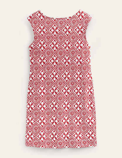 Ärmelloses Jersey-Etuikleid-Weihnachtsstern, Block Pome-5