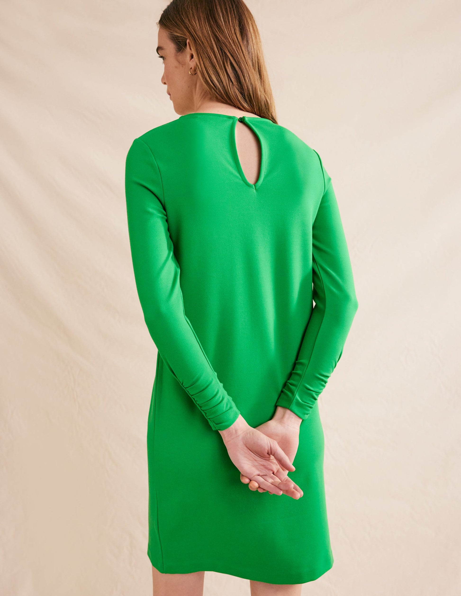Statement-Minikleid aus Jersey-Grün-3