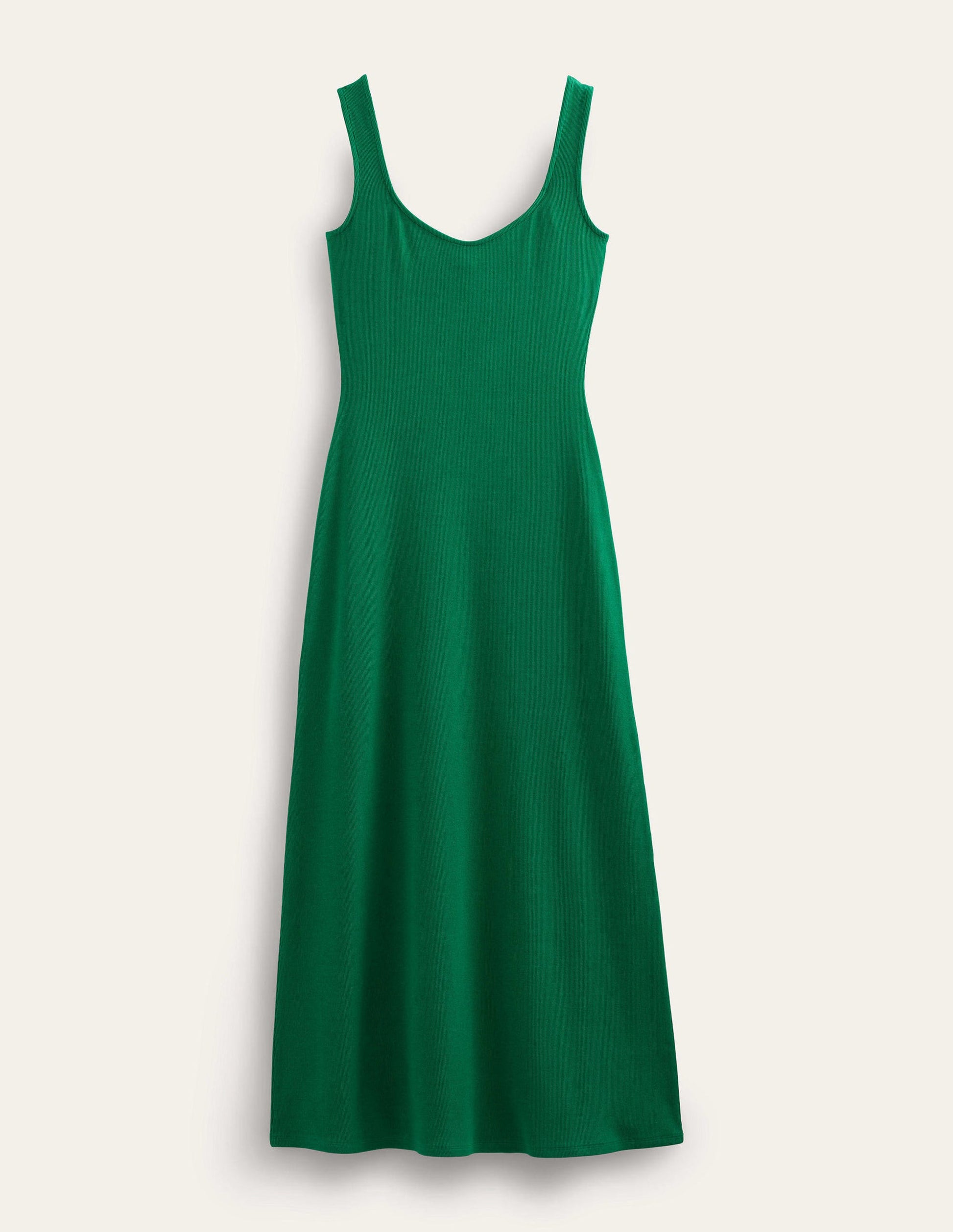 Geripptes Träger-Maxikleid aus Jersey-Helles Smaragdgrün-5