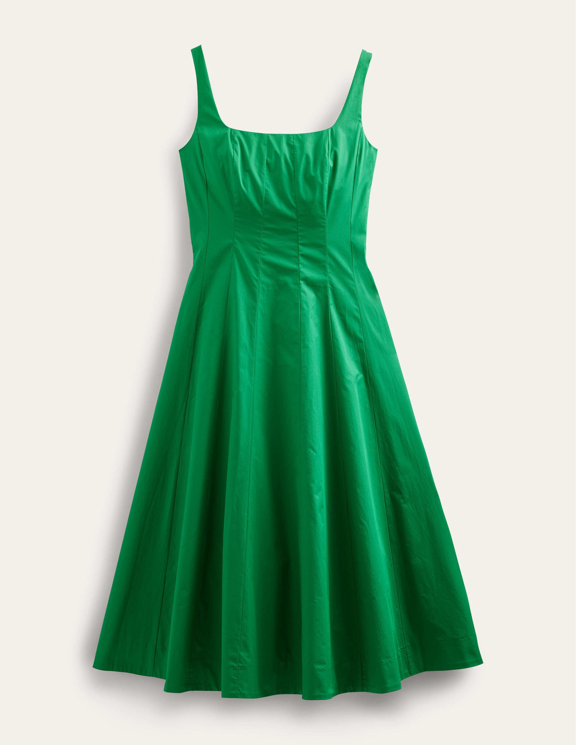Robe midi sans manches à empiècements-Émeraude profond - Image 9